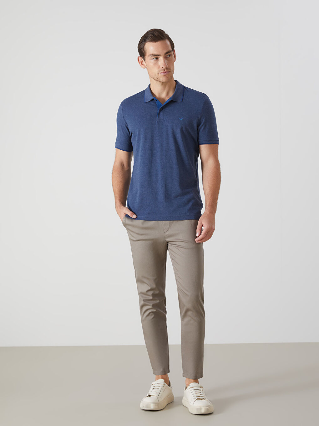 Polo Neck Plain Pique Men's T-Shirt -S52868Z8-F2Y