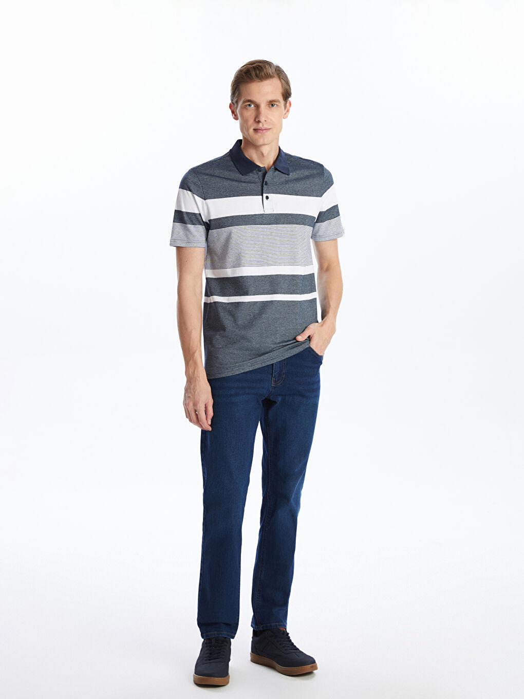 Prugasta polo majica kratkog rukava -S52874Z8-LGS