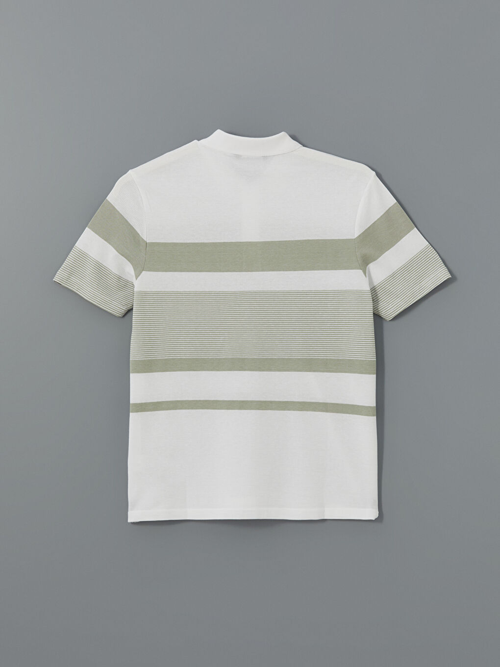 Polo Neck Short Sleeve Striped Men's T-Shirt -S52874Z8-LJX