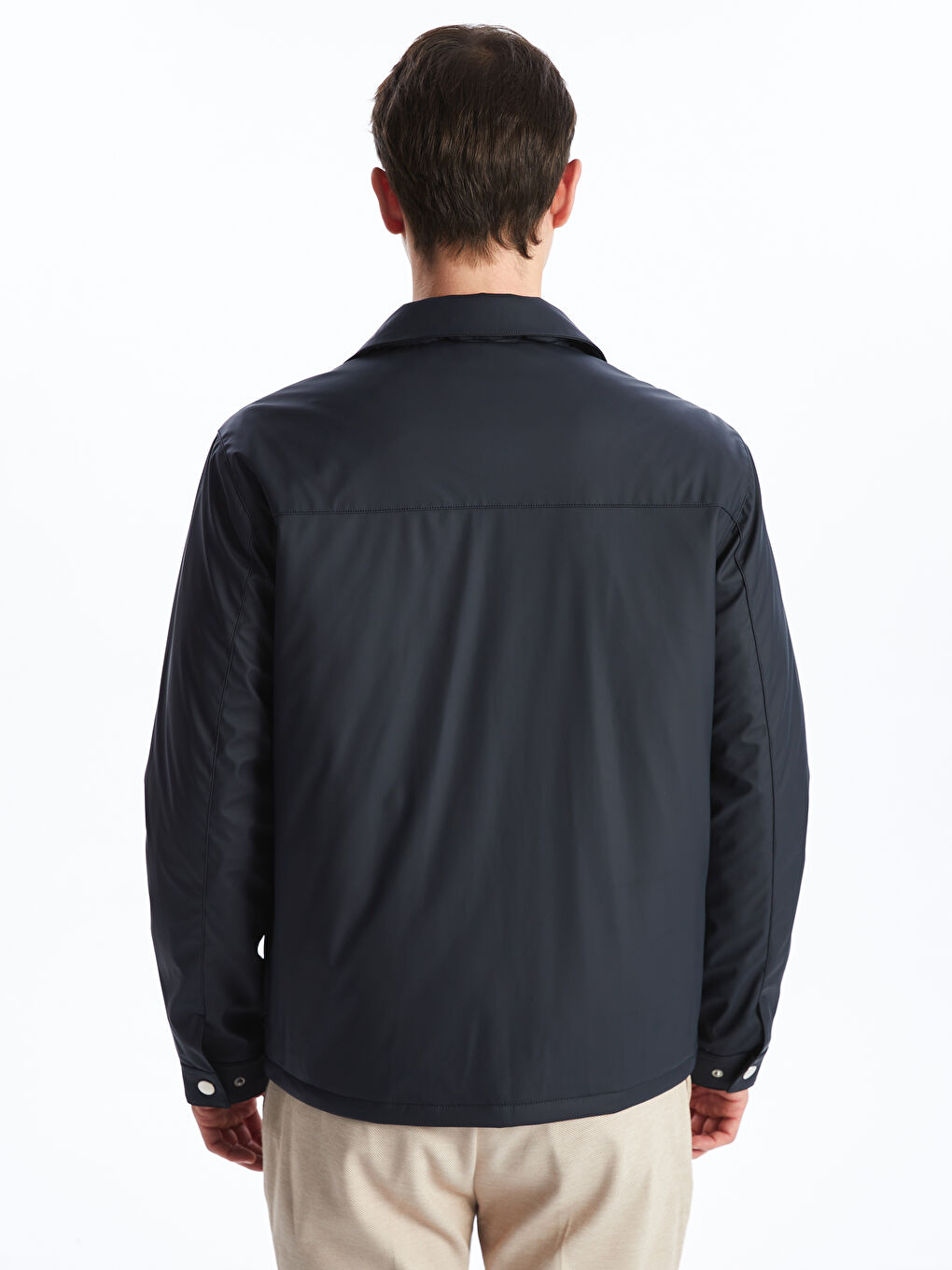 Regular Fit Collared Neck Men's Thin Coat -S52878Z8-RFG