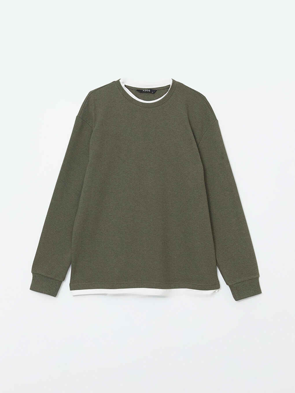 XSIDE Yeşil Bisiklet Yaka Uzun Kollu Erkek Sweatshirt - 4