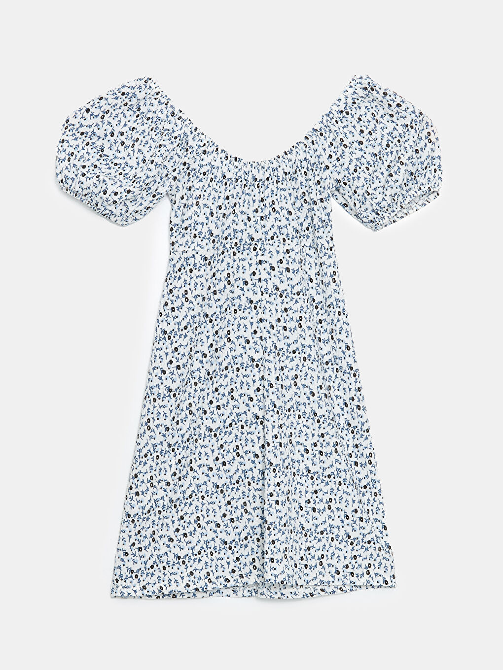 Floral Ruched Women's Mini Dress -S52891Z8-RWH