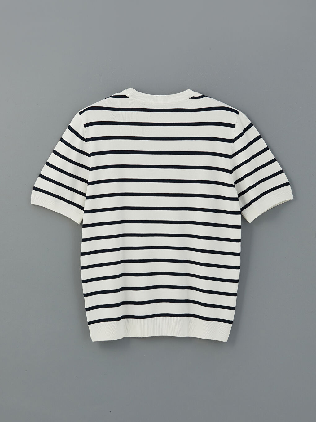 Crew Neck Short Sleeve Striped Men's Knitwear Sweater -S52898Z8-EEW