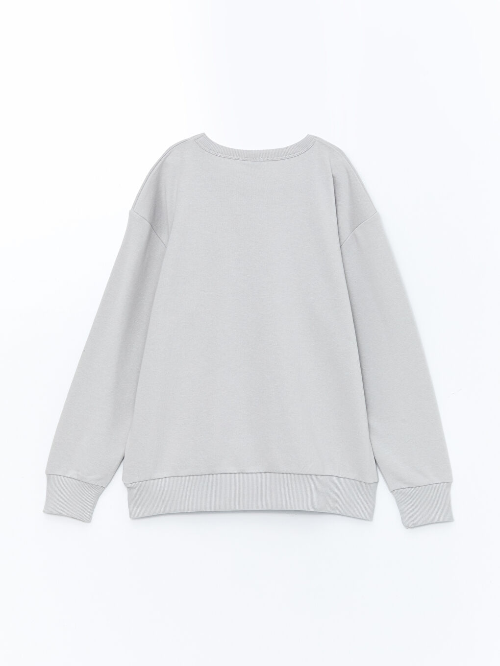 Gri Bisiklet Yaka Erkek Çocuk Sweatshirt-1