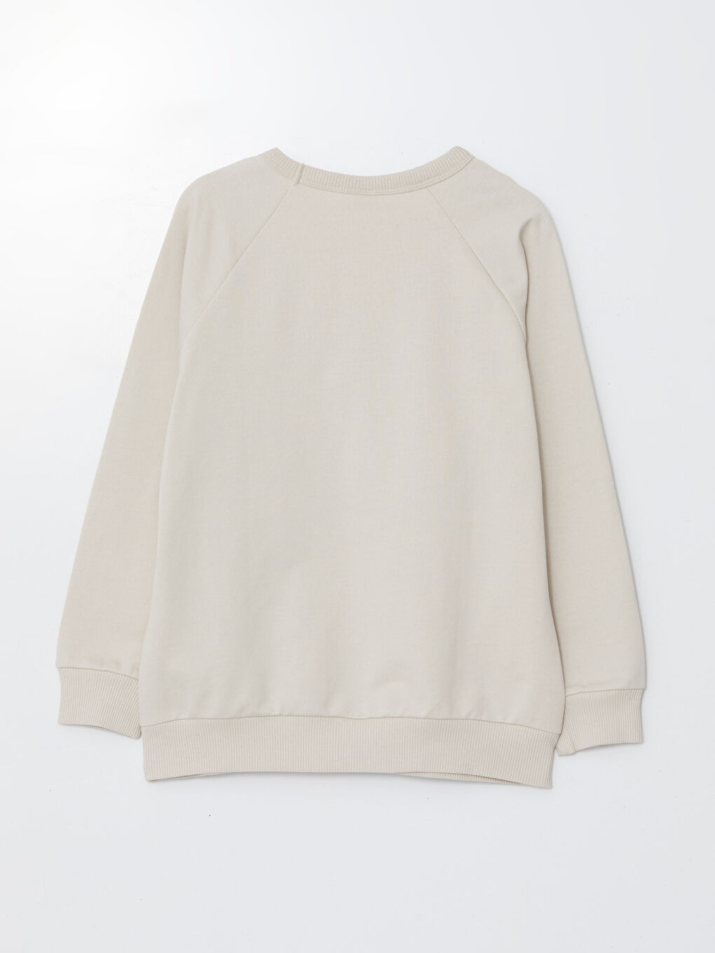 Bej Bisiklet Yaka Baskılı Erkek Çocuk Sweatshirt-1