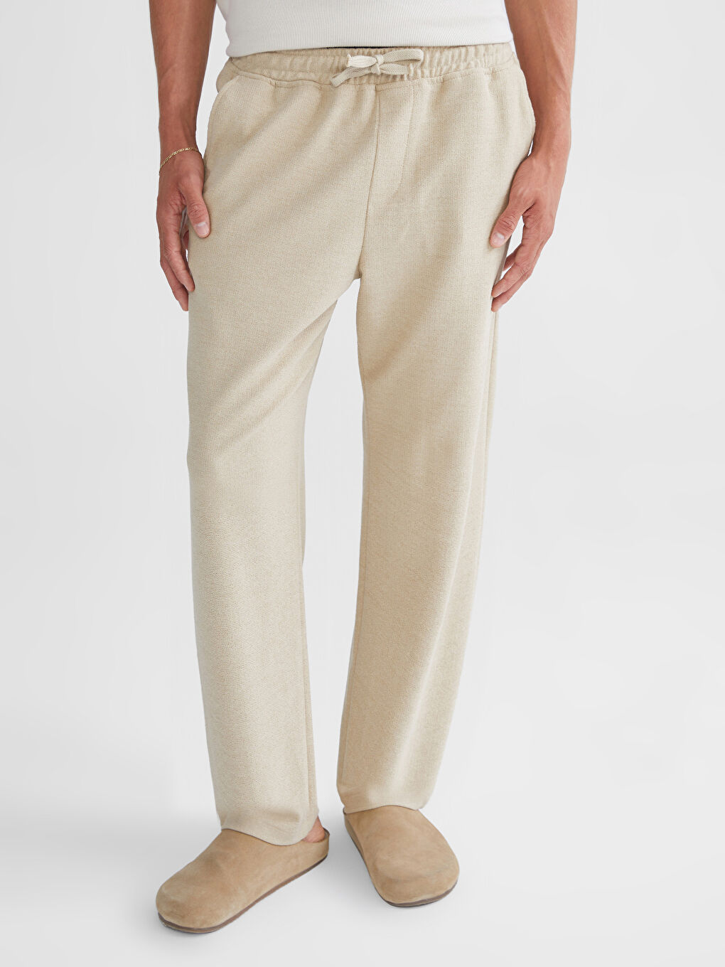 Bej Rahat Kalıp Erkek Pantolon-2