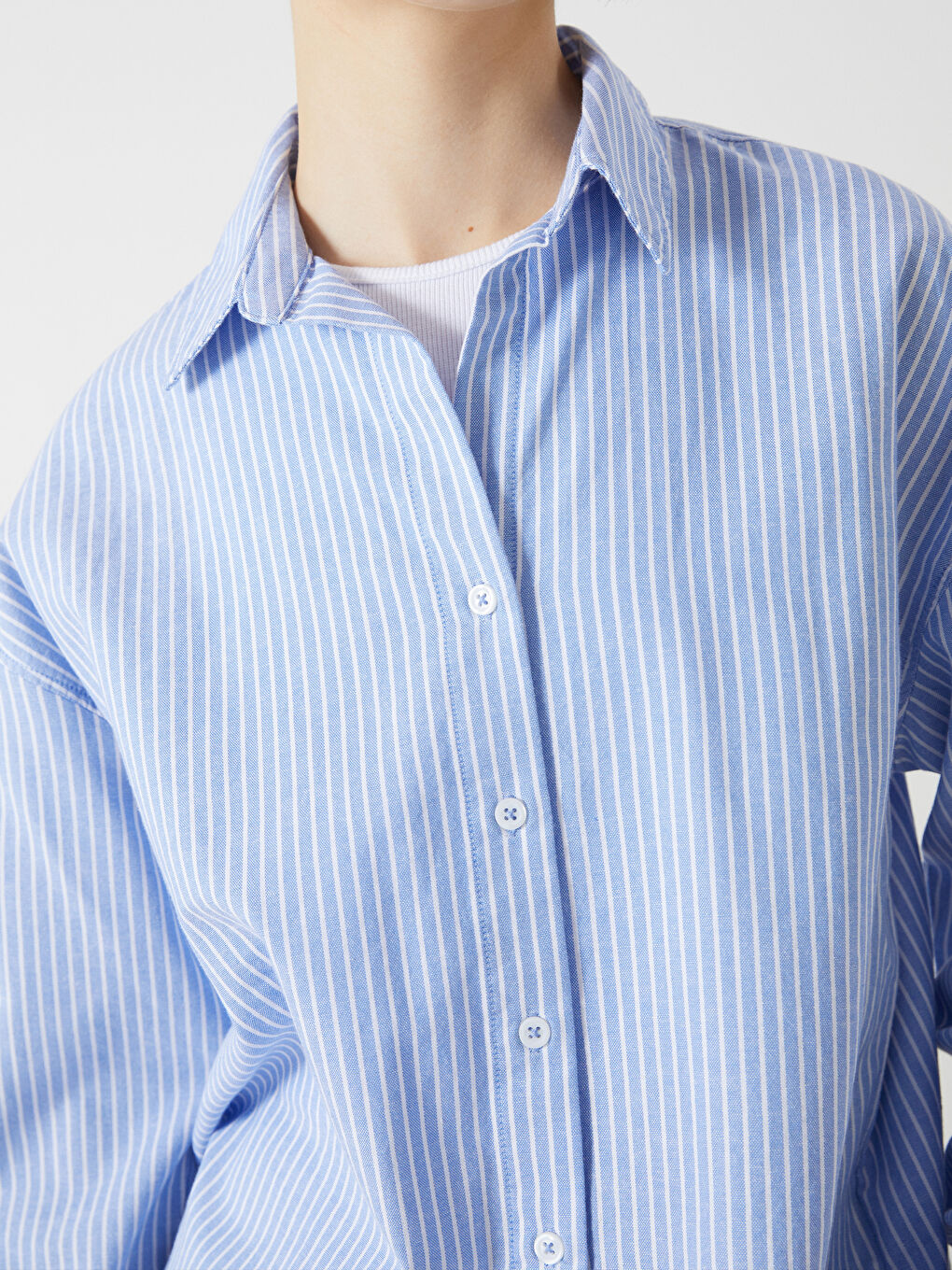 XSIDE Gestreiftes Oversize-Hemd für Damen -S52944Z8-LEN