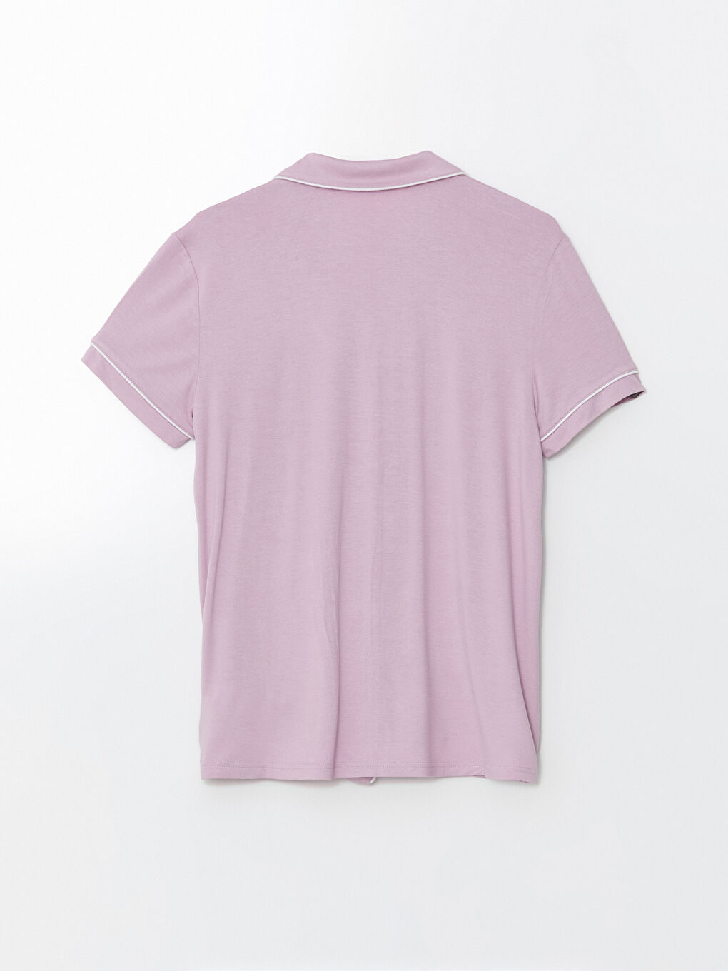 Lila Gömlek Yaka Kadın Pijama Üstü-1