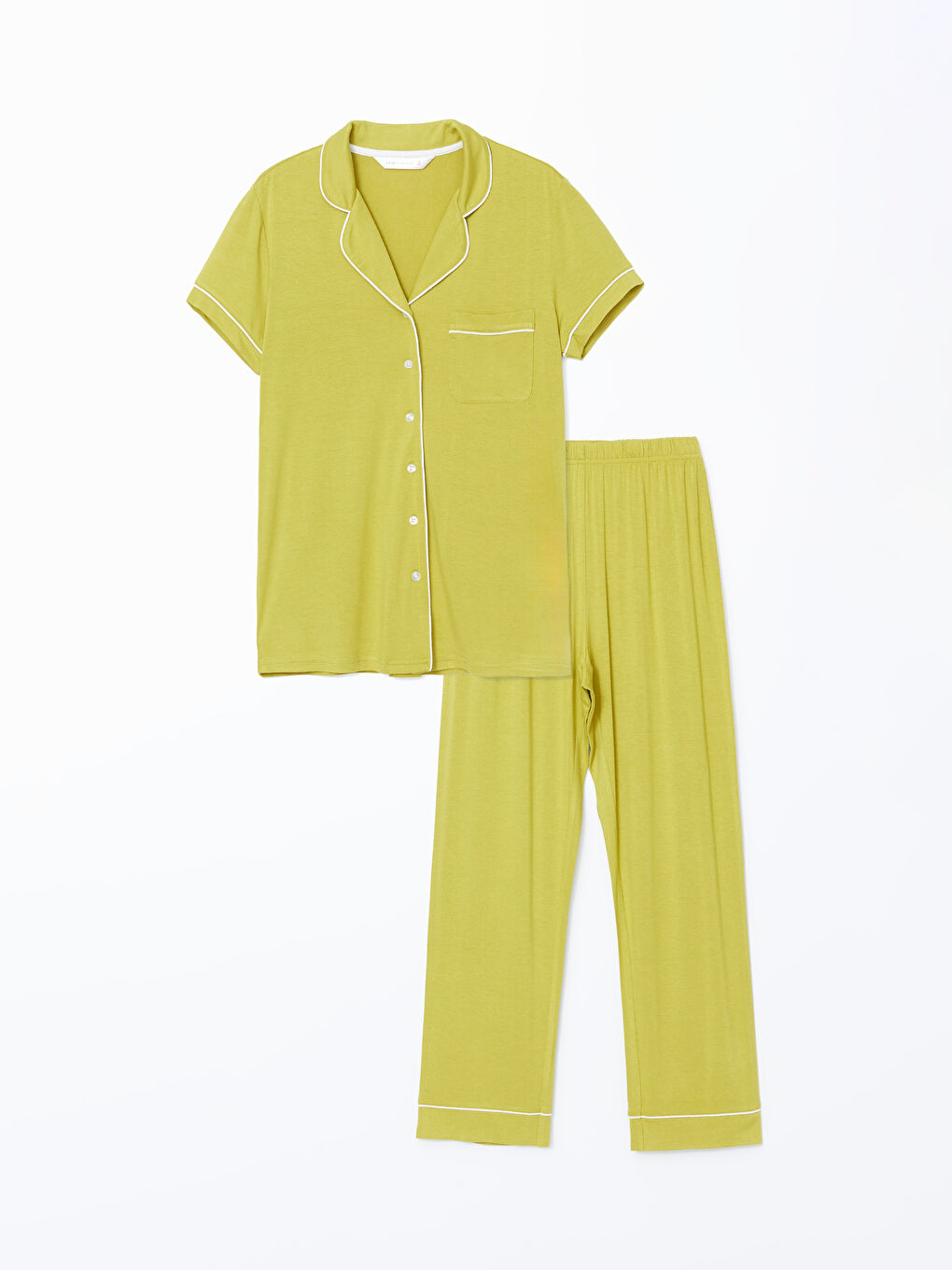 Shirt Collar Women's Pajamas Set -S52990Z8-K95