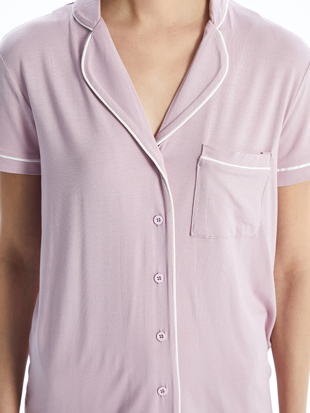 Shirt Collar Women's Pajamas Set -S52990Z8-FFZ
