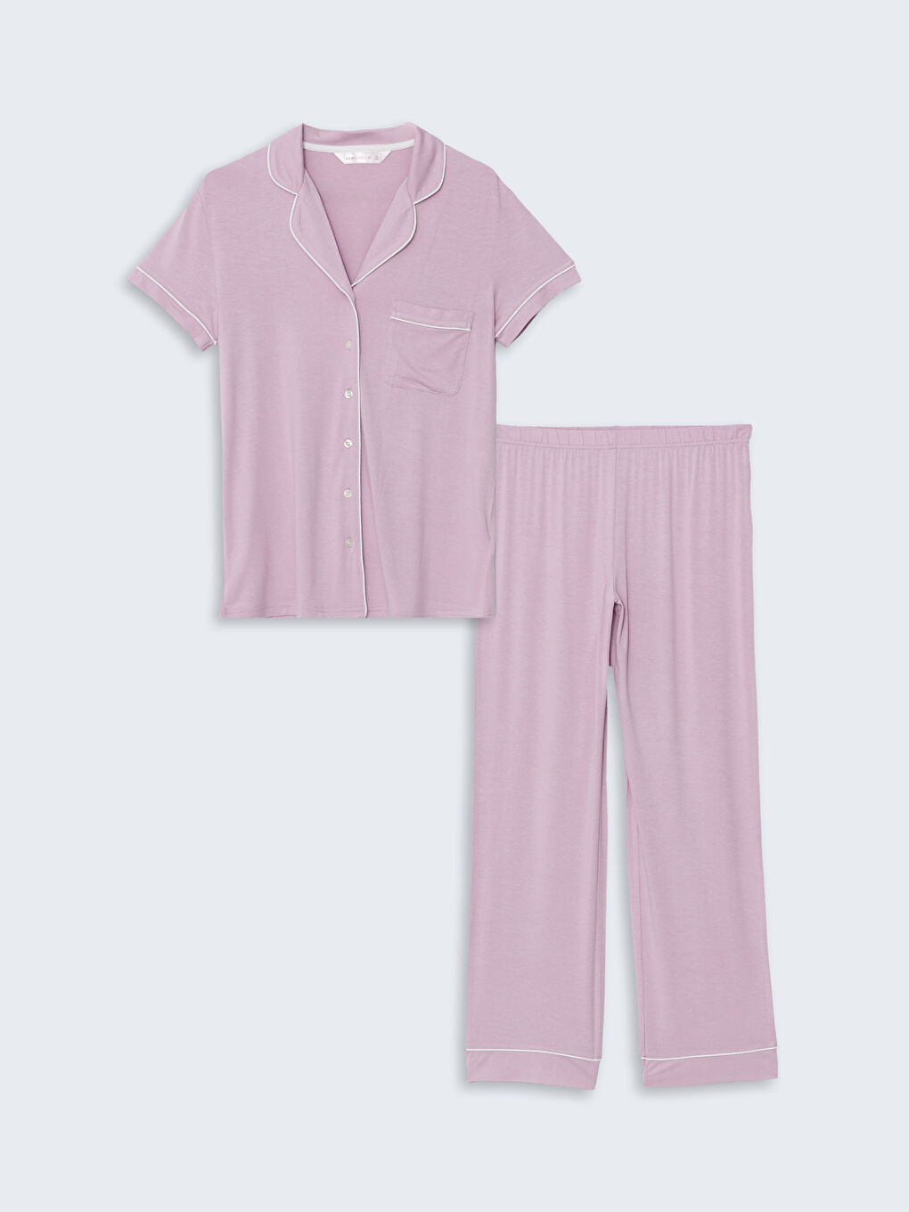 Shirt Collar Women's Pajamas Set -S52990Z8-FFZ