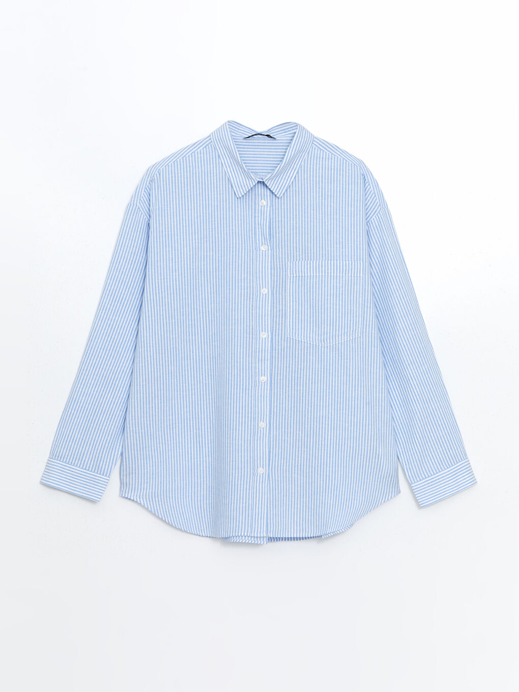 Striped Oversize Linen Blend Women's Shirt -S53018Z8-LEH