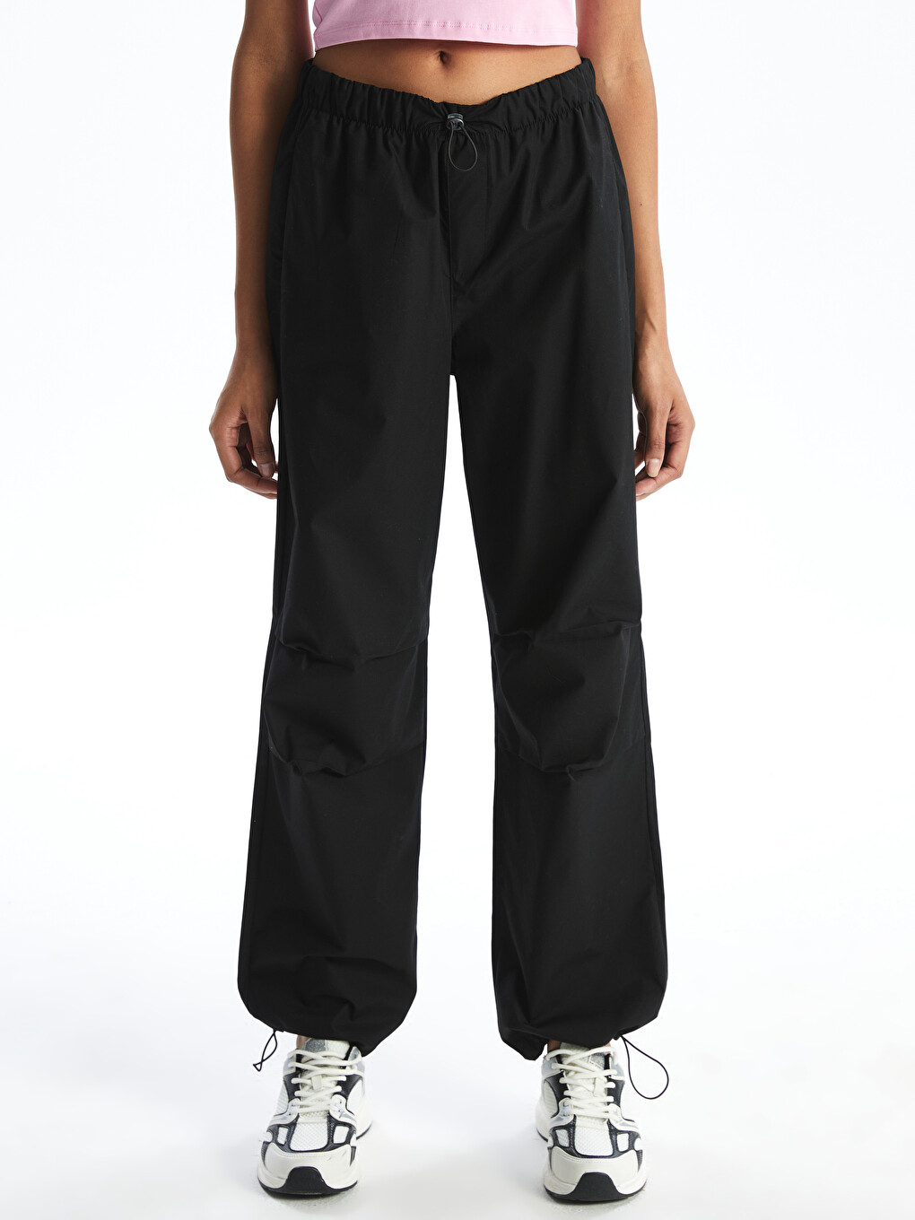 Pantaloni Jogger Cu Talie Elastică Pentru Femei-1