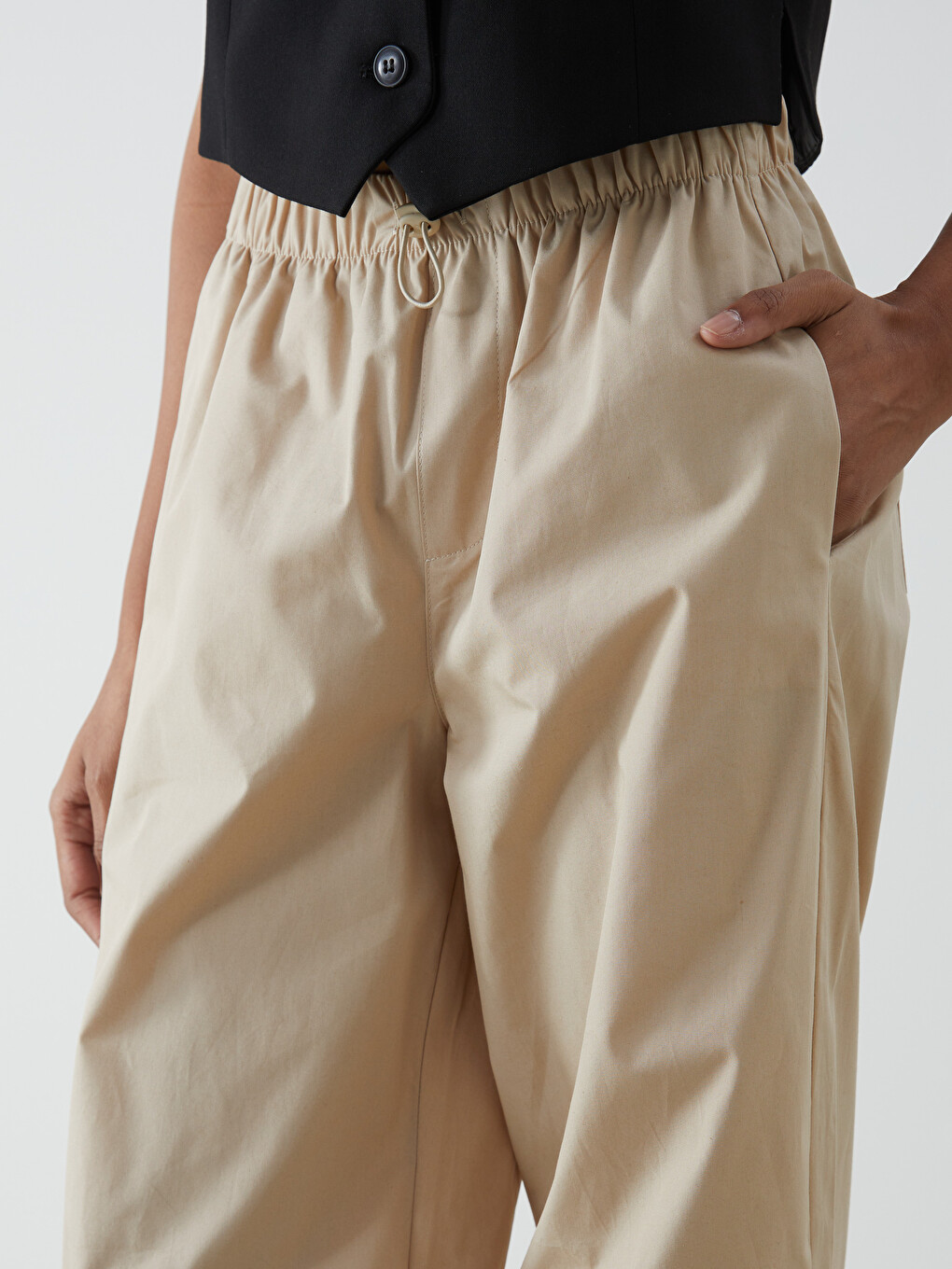 Pantaloni Jogger Cu Talie Elastică Pentru Femei-2