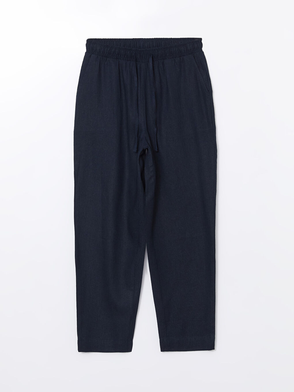 Women's Elastic Waist Linen Blend Trousers -S53025Z8-CSH