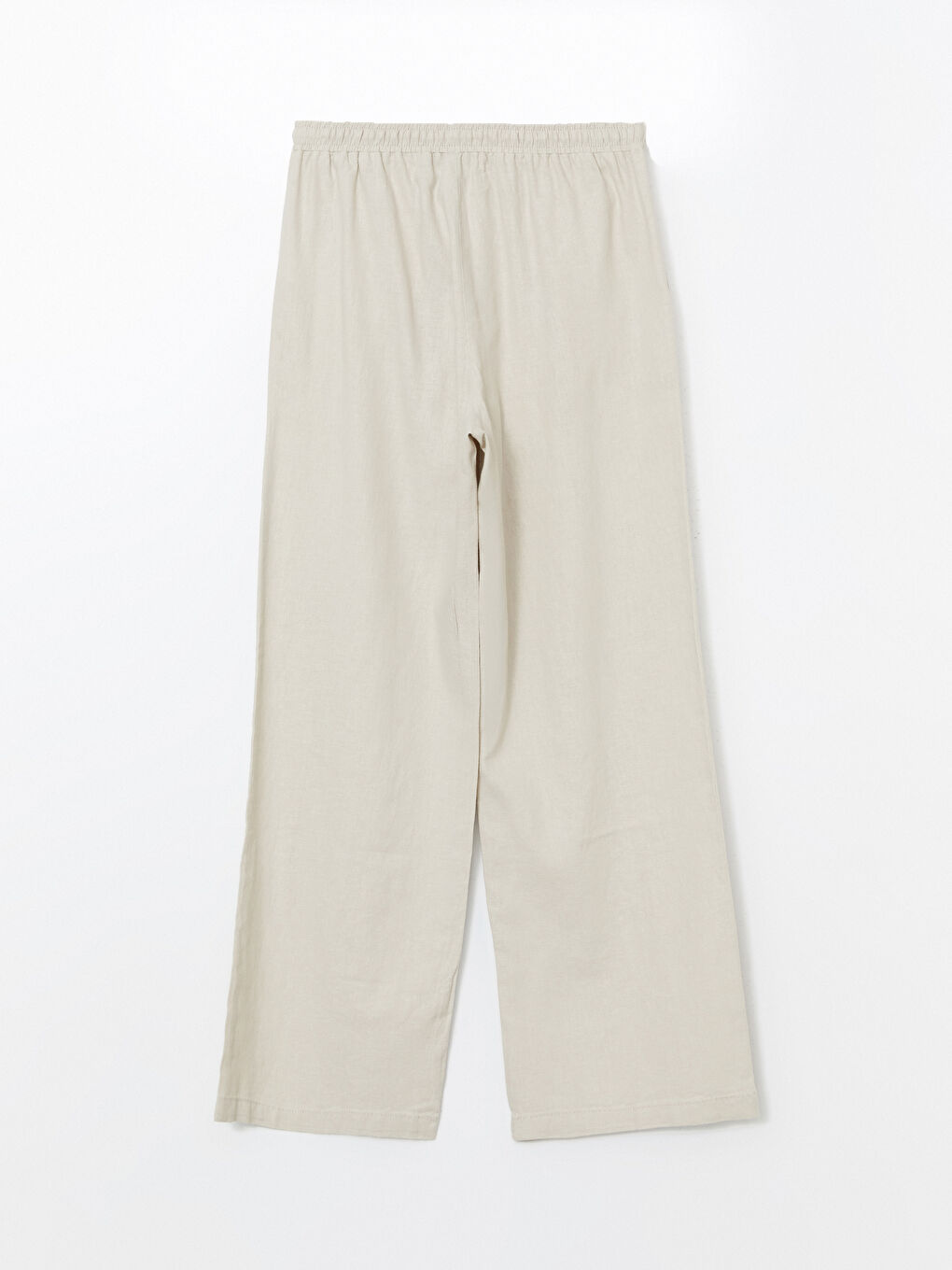 Pantalone za žene od mešavine lana sa elastičnim strukom -S53028Z8-VHM
