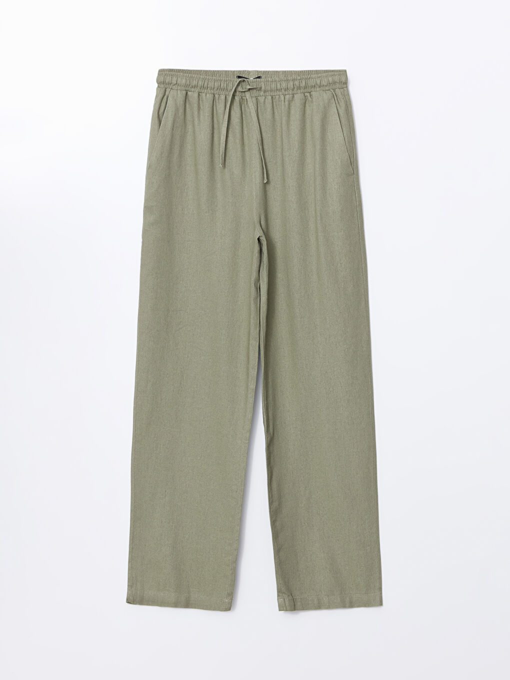 Pantalone za žene od mešavine lana sa elastičnim strukom -S53028Z8-VVR