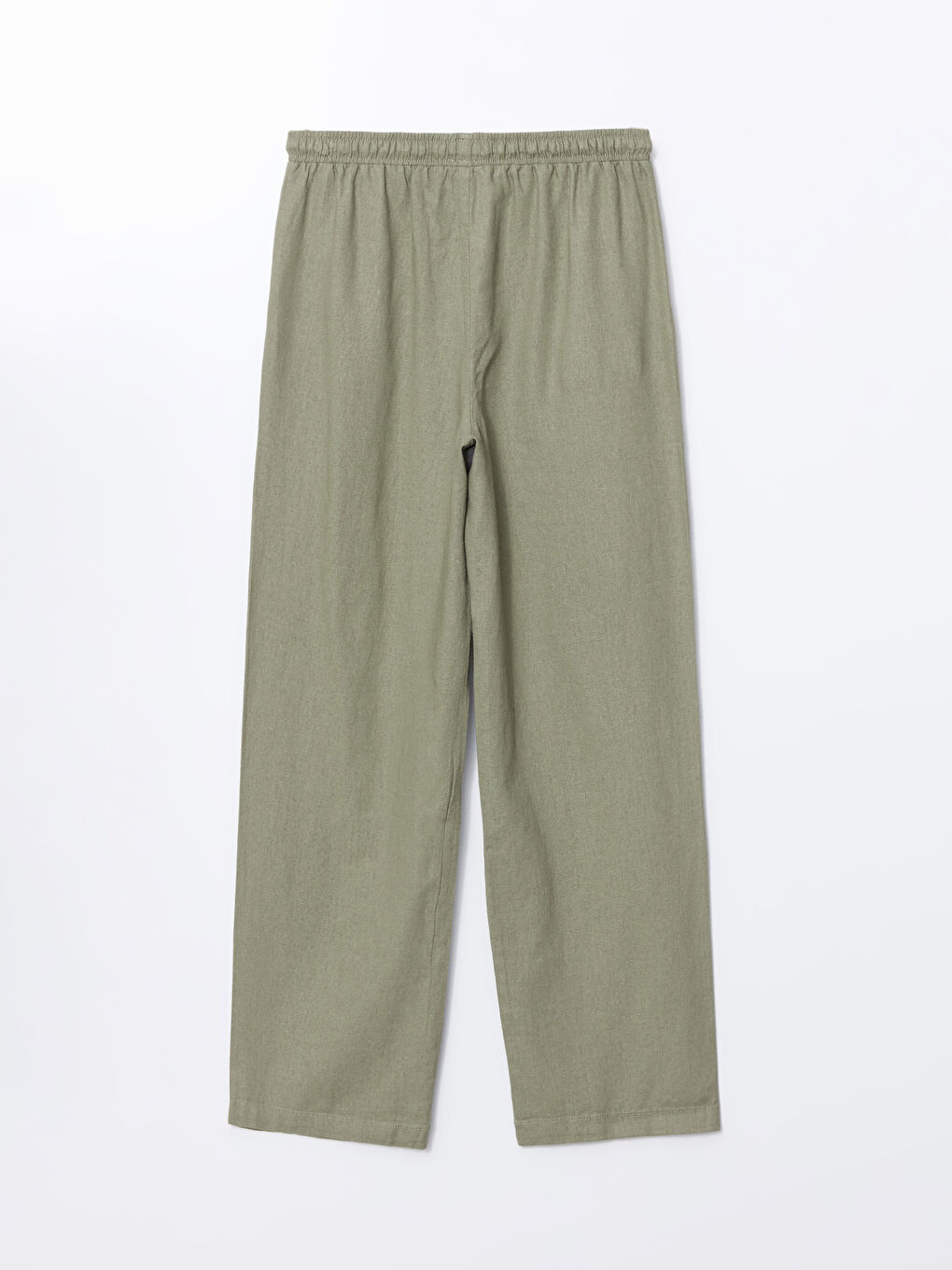 Pantalone za žene od mešavine lana sa elastičnim strukom -S53028Z8-VVR