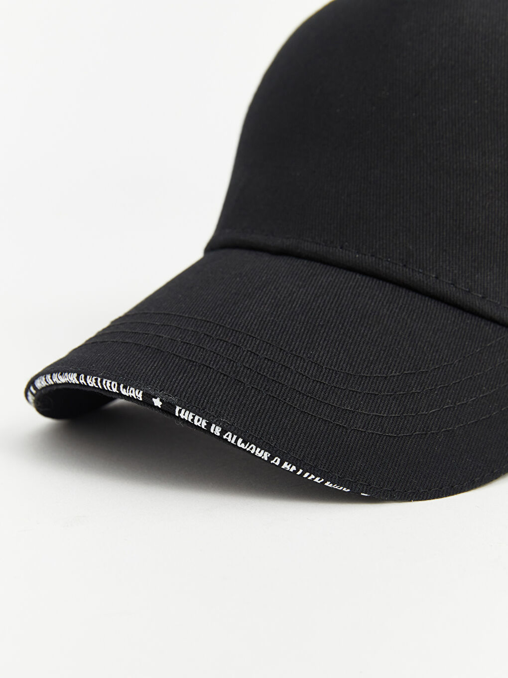 LCW ACCESSORIES Siyah Yazı Nakışlı Kız Çocuk Kep Şapka - 2