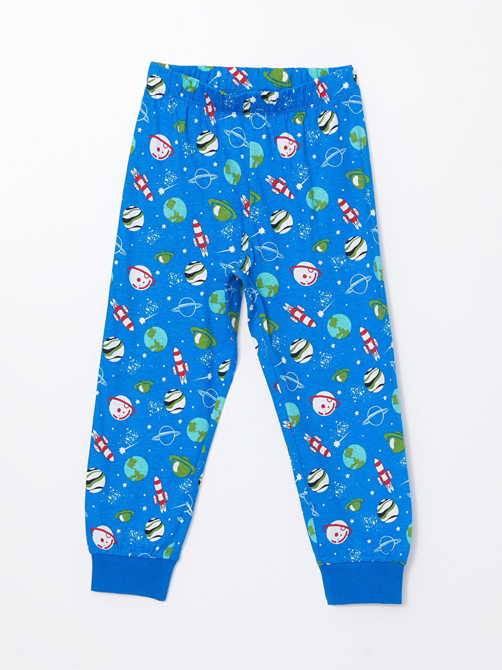 Mavi Baskılı Erkek Çocuk Jogger Pijama Altı