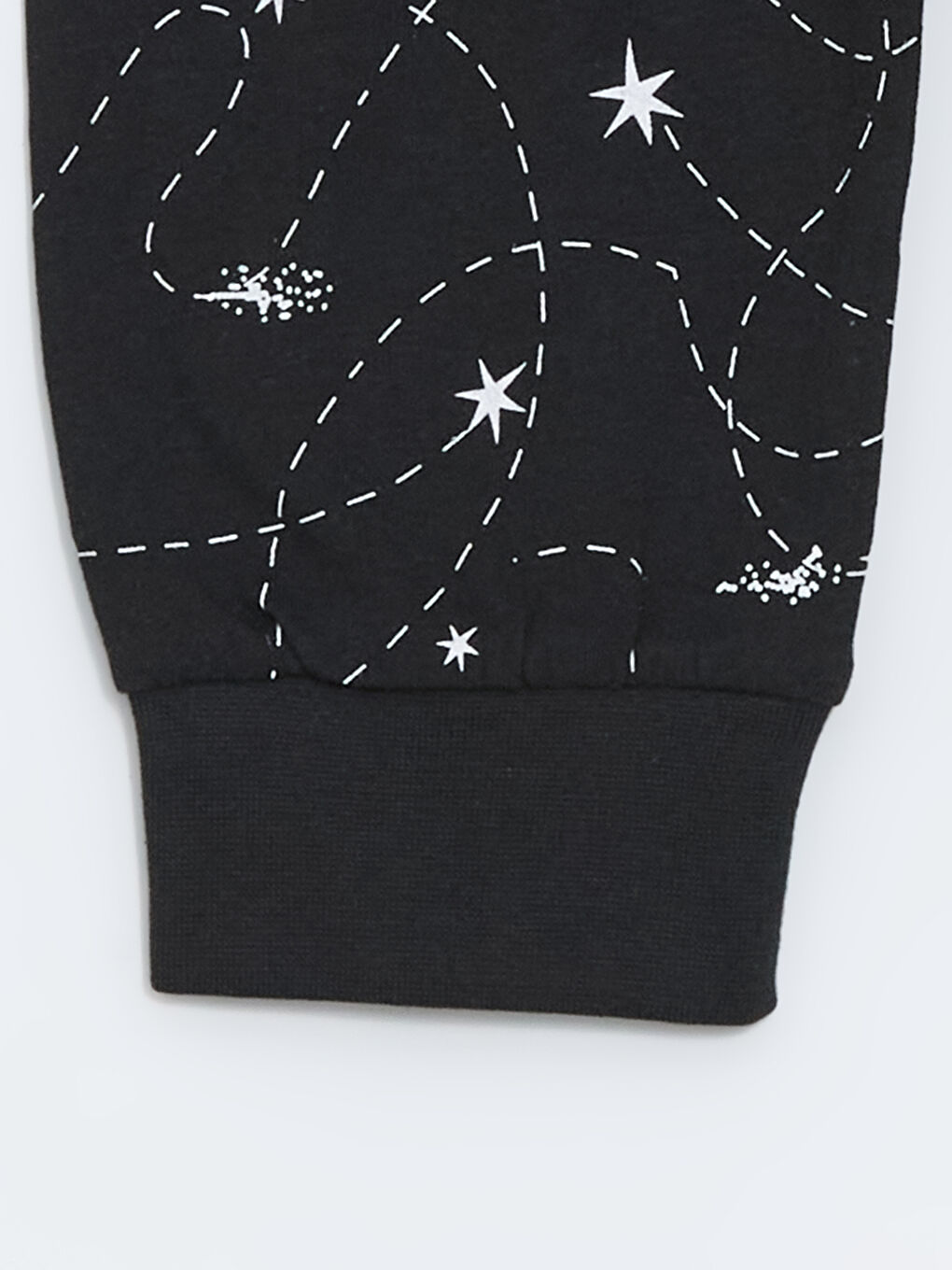 Antrasit Beli Lastikli Pamuklu Erkek Çocuk Pijama Alt-2