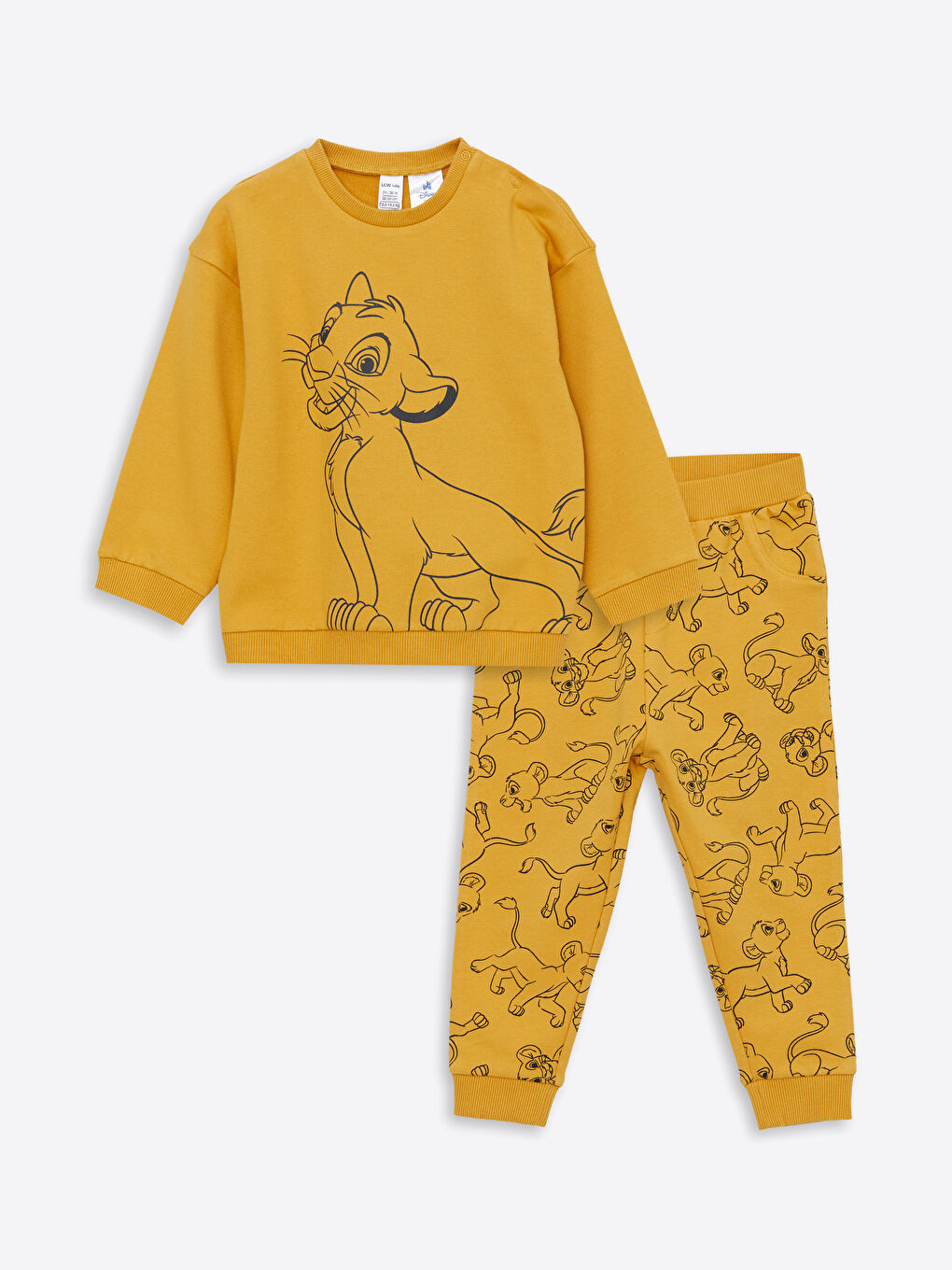 Crew Neck Lion King Printed Baby Boy Sweatshirt and Tracksuit Bottom, 2-pack -S53082Z1-SV4