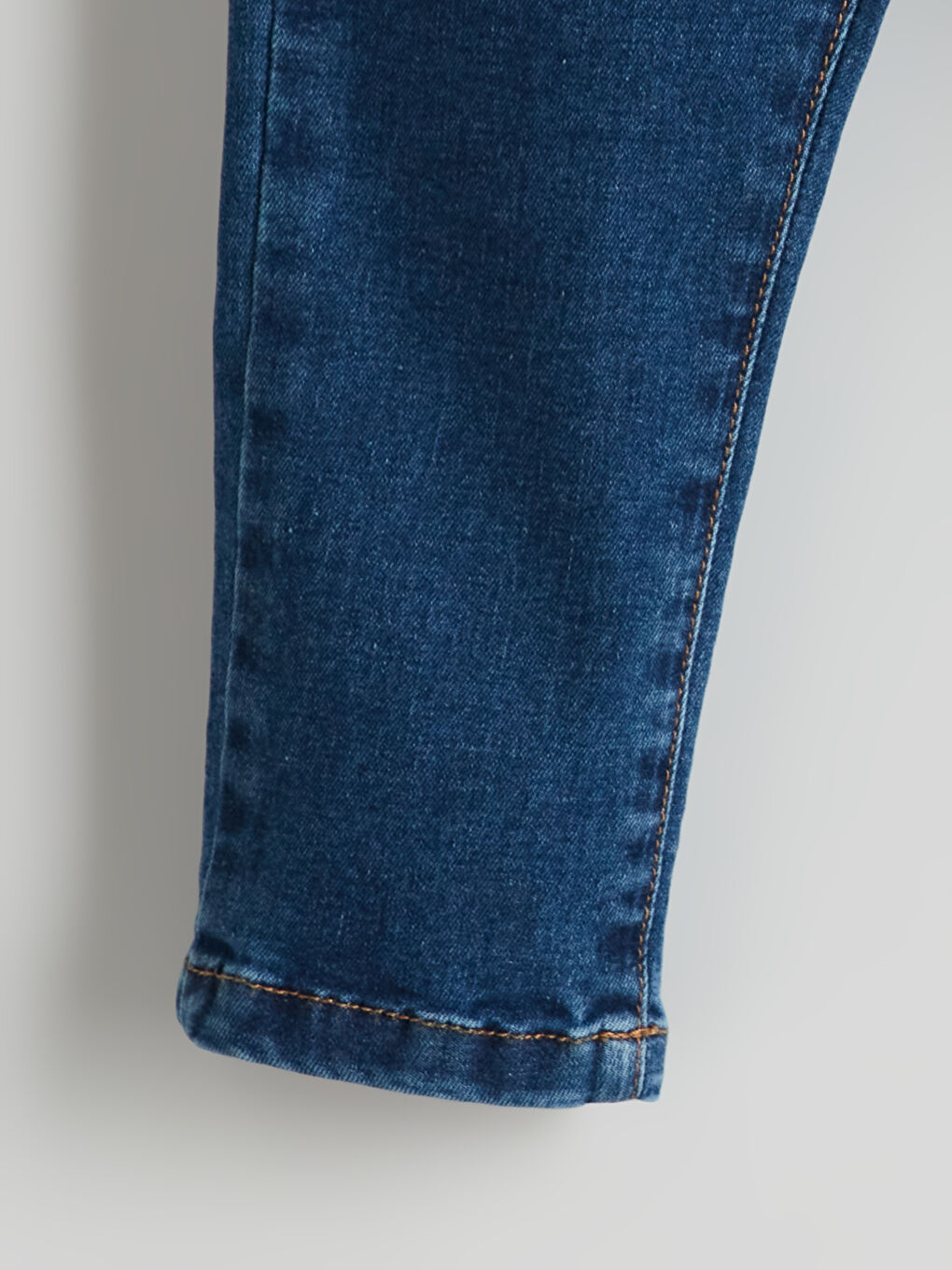 İndigo Beli Lastikli Erkek Bebek Jean Pantolon-2