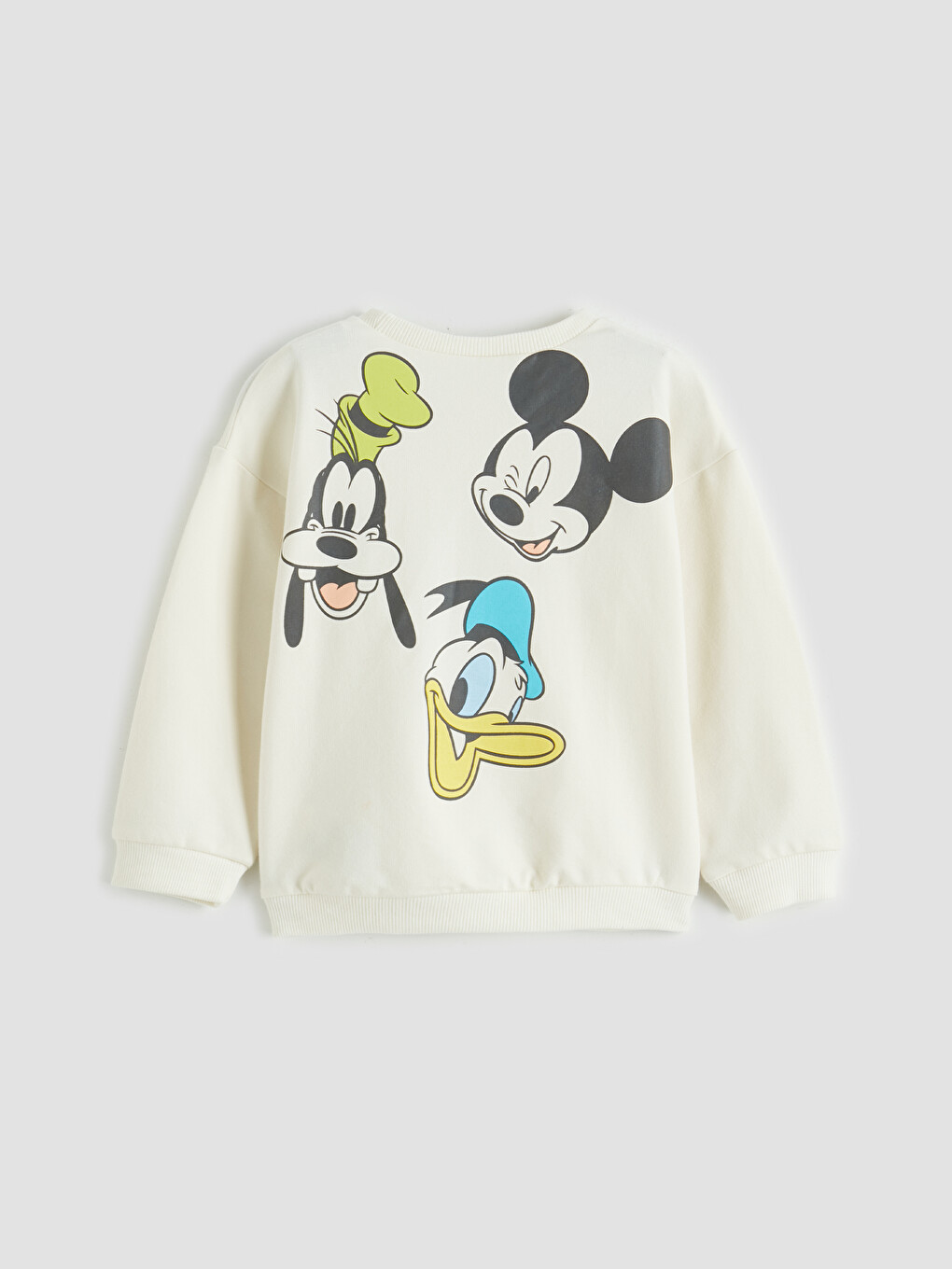 Bej Erkek Bebek Mickey ve Arkadaşları Baskılı Sweatshirt-4