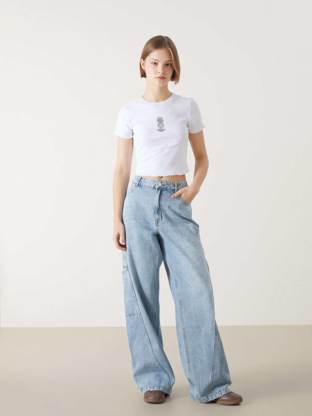 Wideleg Women's Jeans -S53105Z8-S54