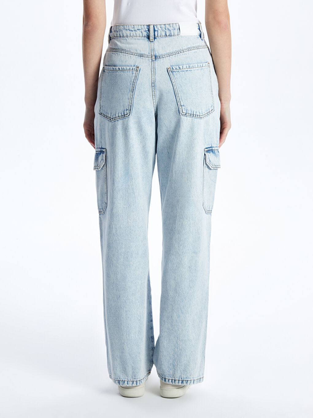 Wideleg Women's Cargo Jeans -S53111Z8-S54