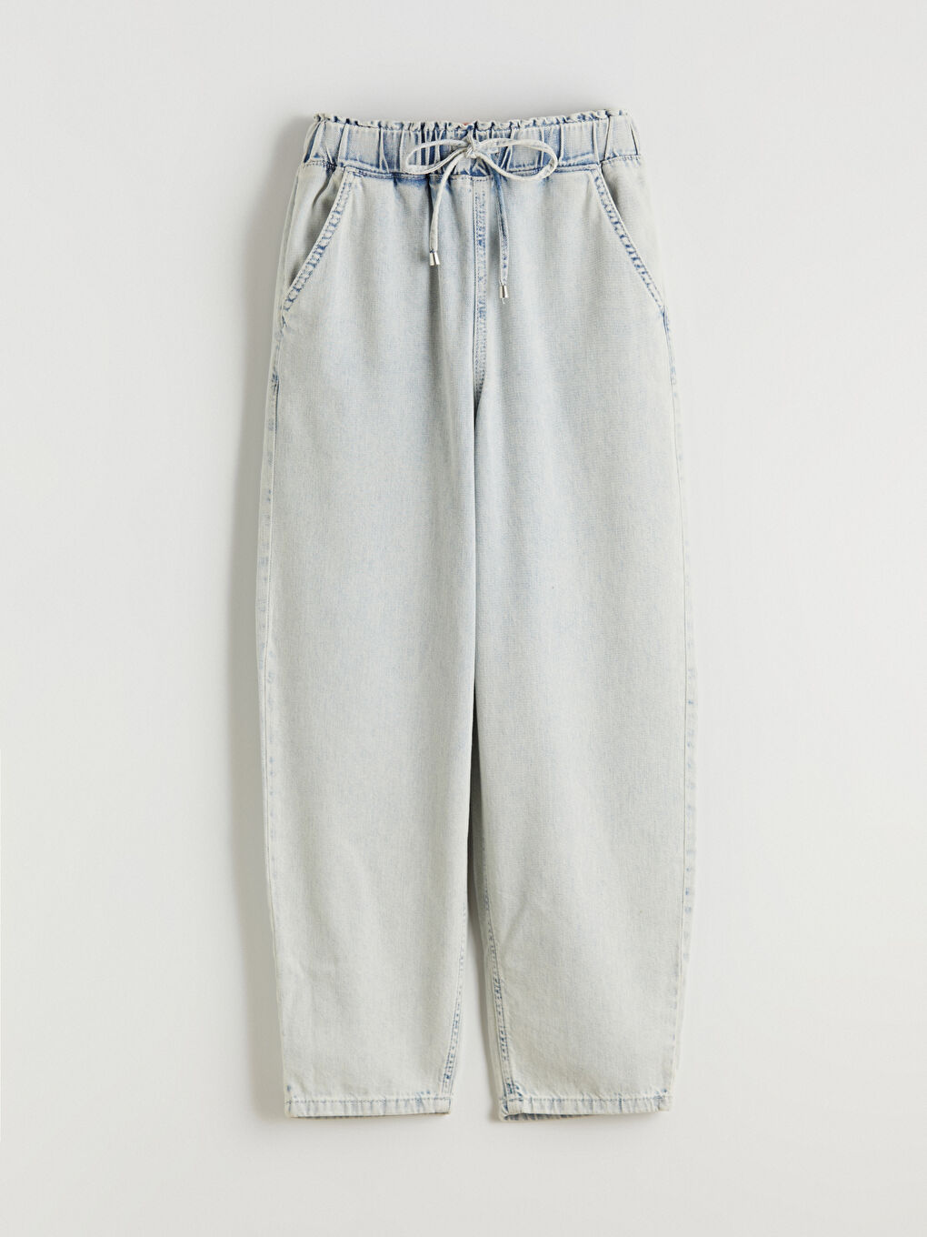 جينز نساء موم فيت بخصر مطاطي-4