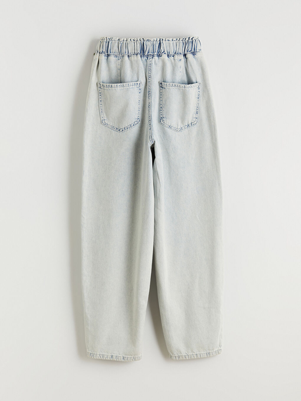 جينز نساء موم فيت بخصر مطاطي-5