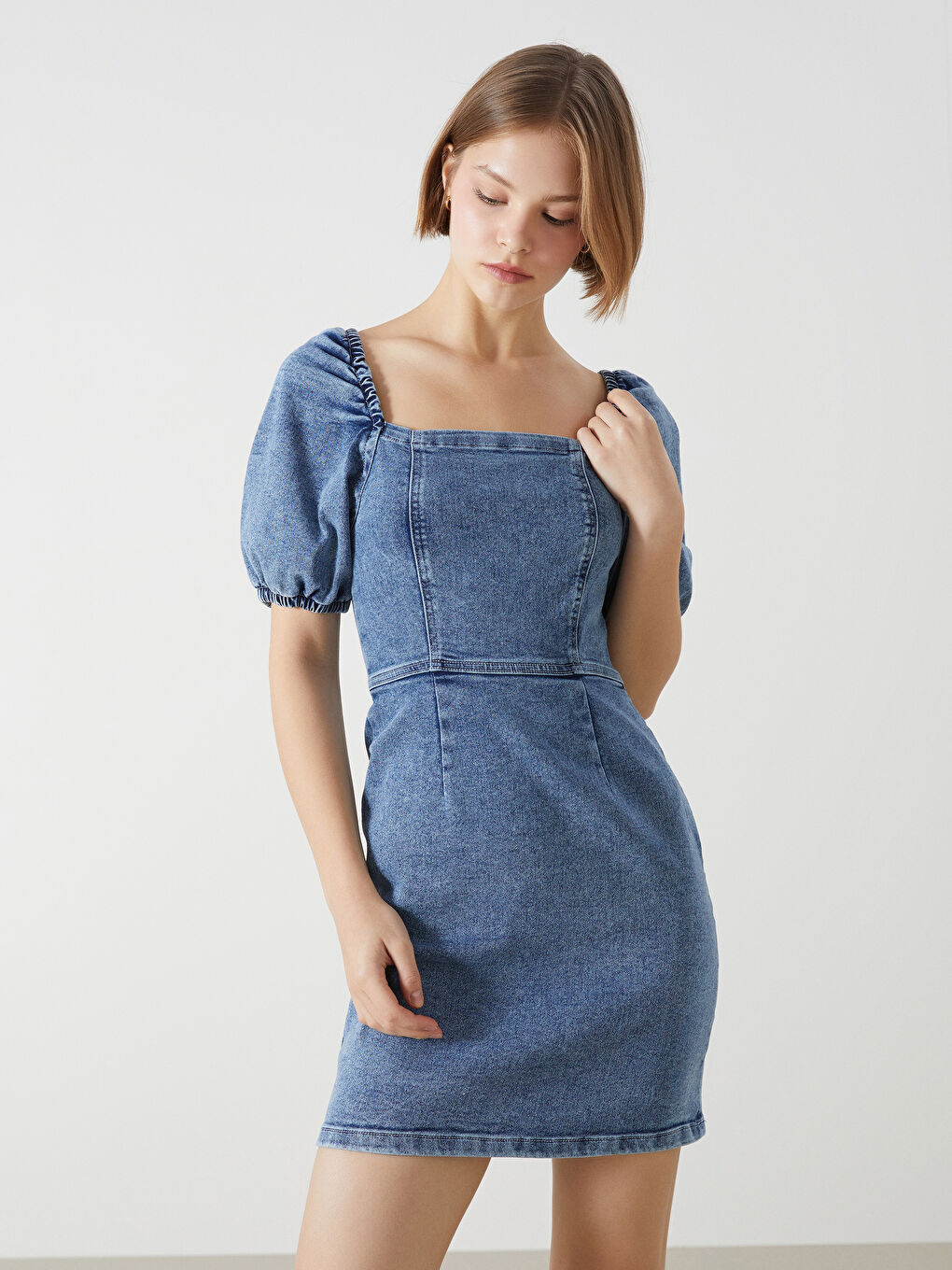 Woman BLUE Denim Dress -S53118Z8-Q6L