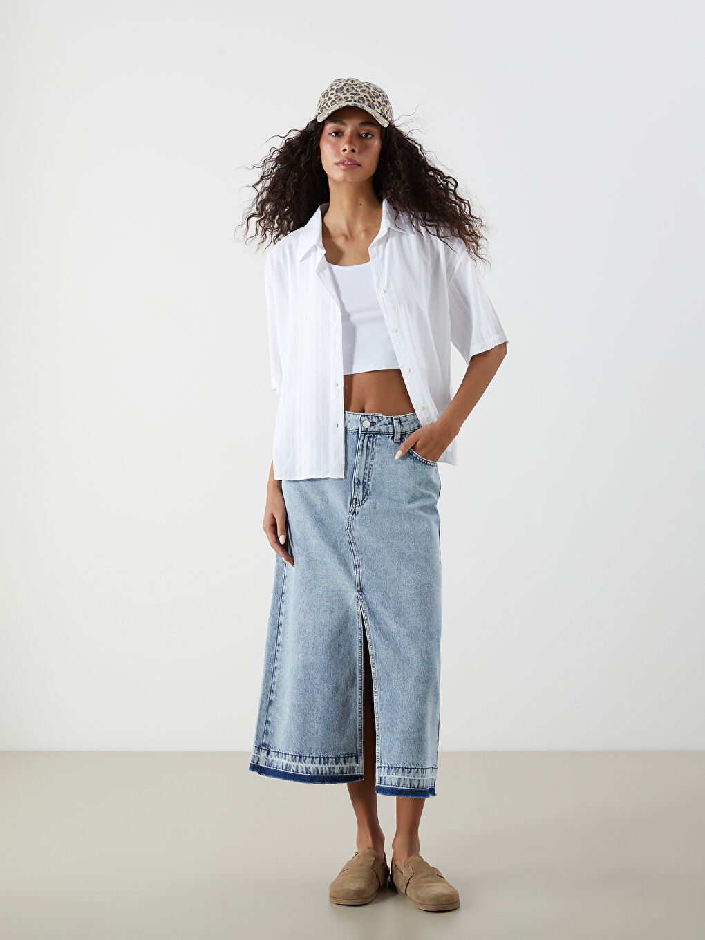 XSIDE Schlank Geschnittener Jeansrock -S53119Z8-S54