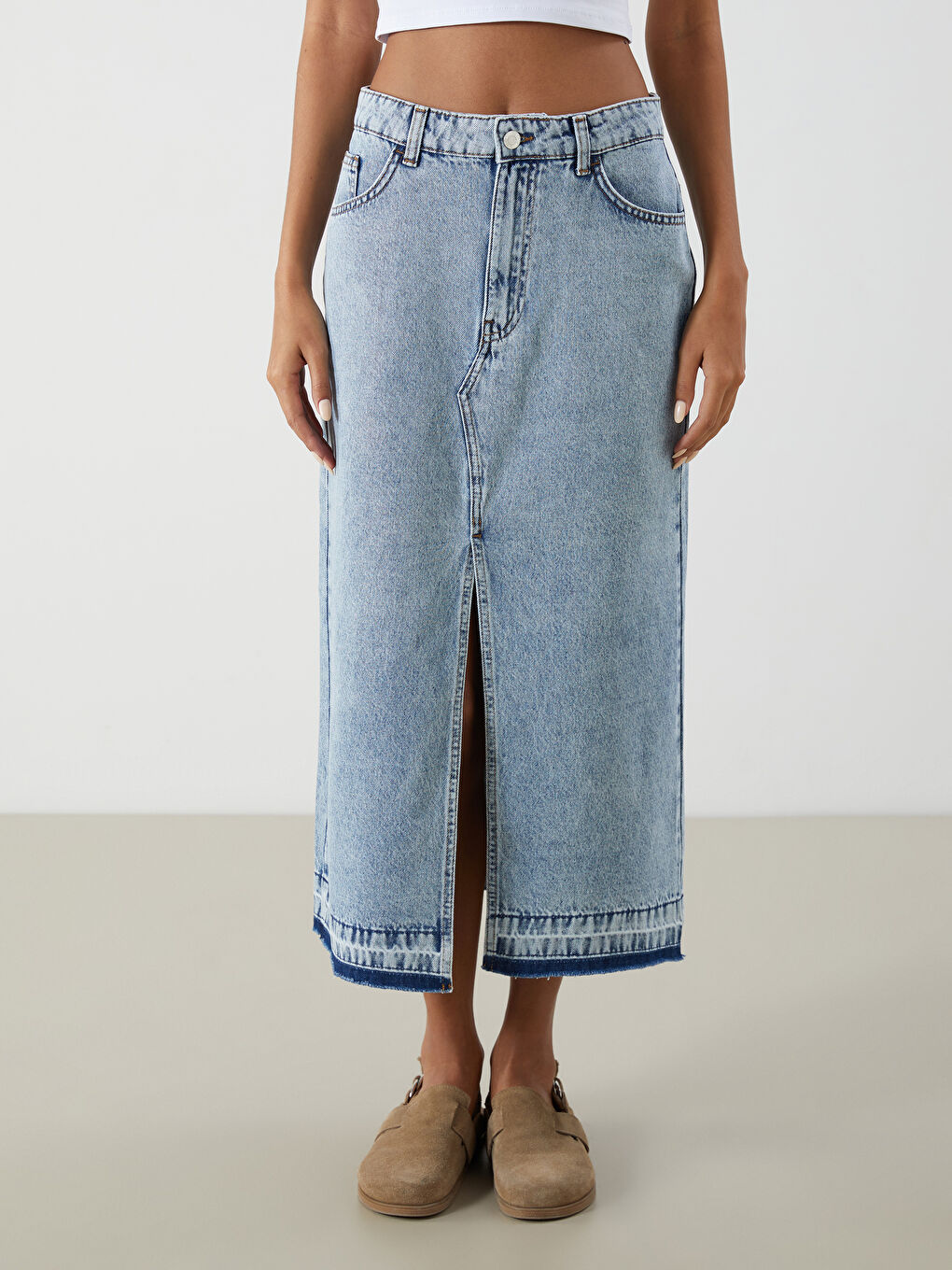 XSIDE Schlank Geschnittener Jeansrock -S53119Z8-S54