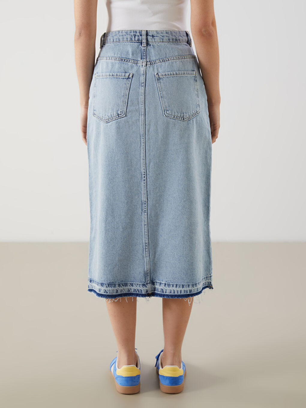 Slim Fit Women Jean Skirt -S53120Z8-S54