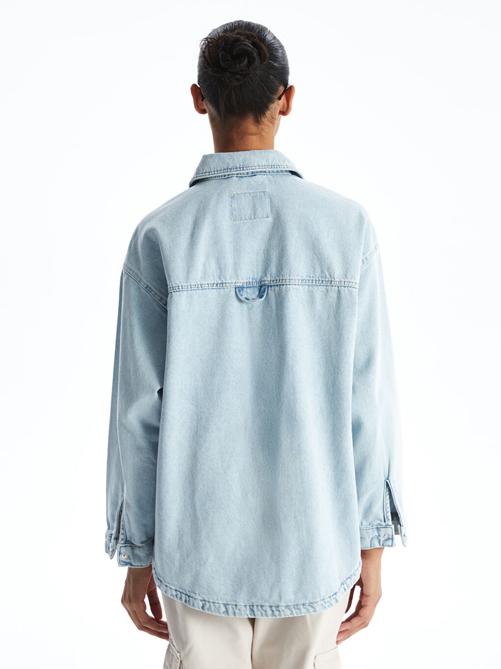 Shirt Collar Women's Jean Jacket -S53124Z8-S54