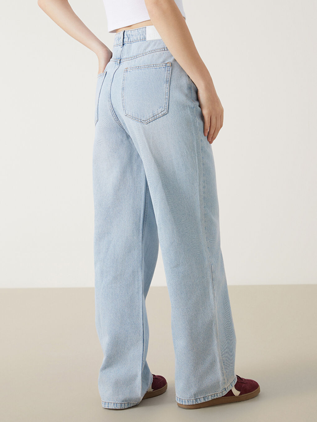 High Waisted Wideleg Women's Jeans -S53136Z8-K9M