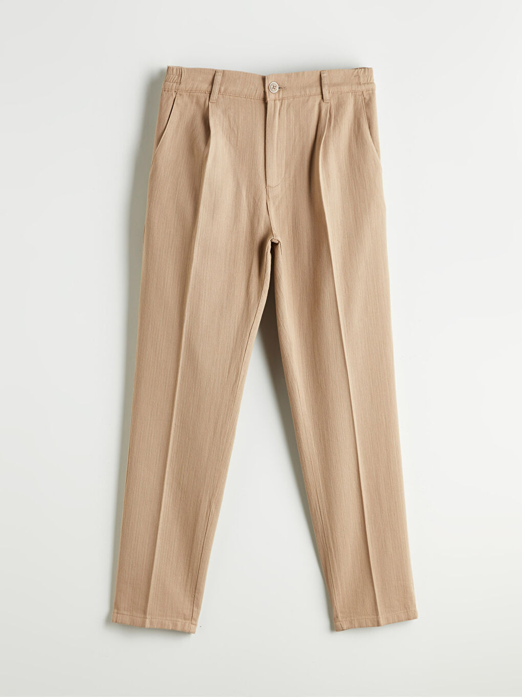 LCWAIKIKI Classic Regular Fit Linen Blend Men's Pleated Chino Trousers -S53165Z8-YS0