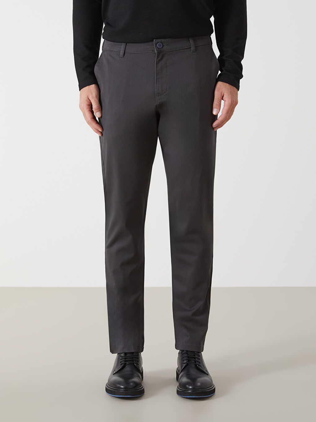 Slim Fit Gabardine Men's Chino Trousers -S53169Z8-S2L