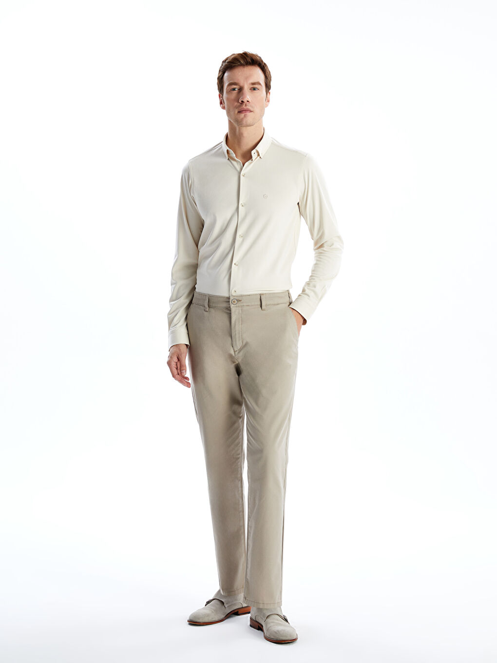 Muške slim-fit chino pantalone -S53169Z8-S2N