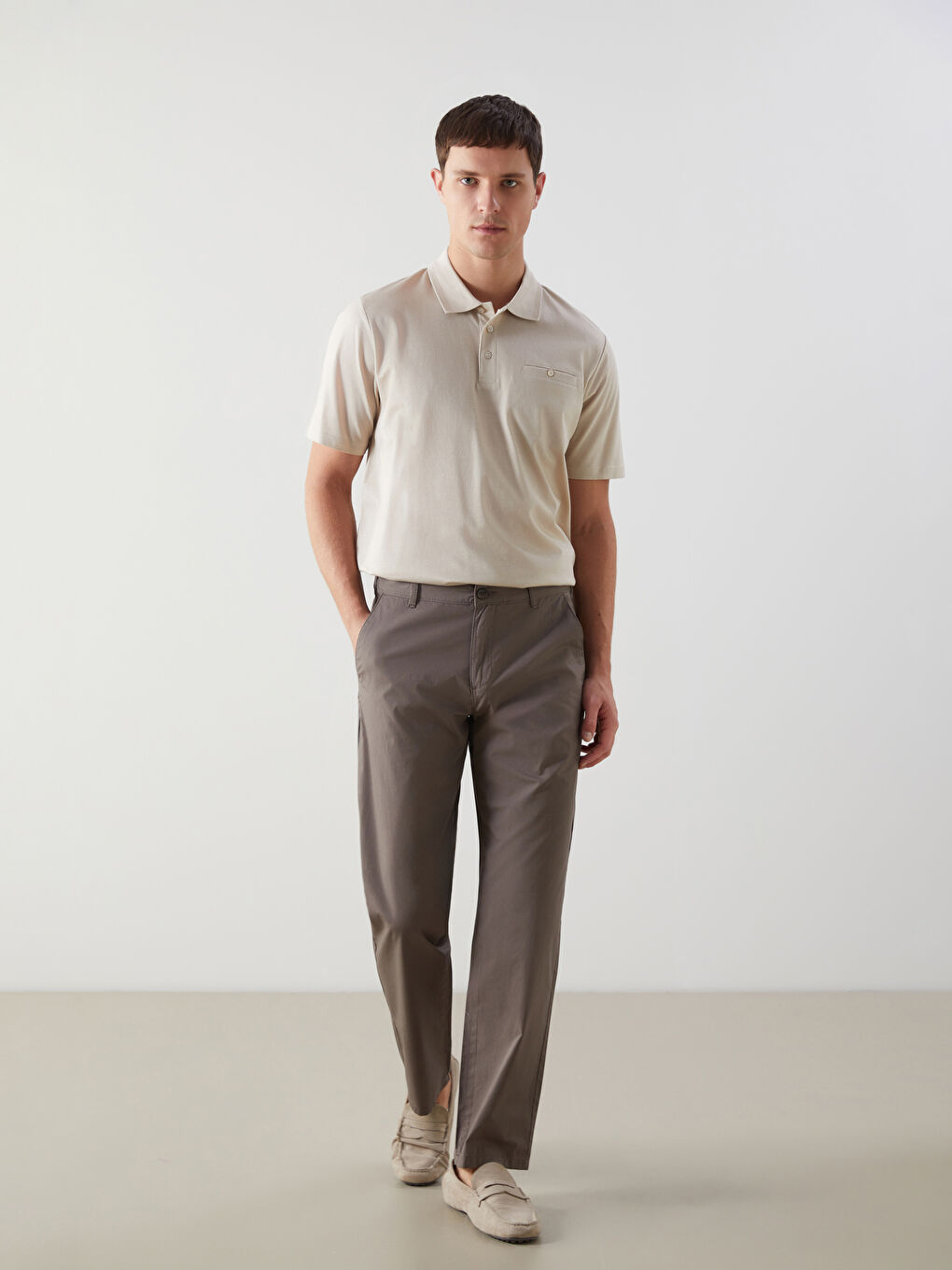 Relaxed Fit Men's Chino Trousers -S53170Z8-KDE