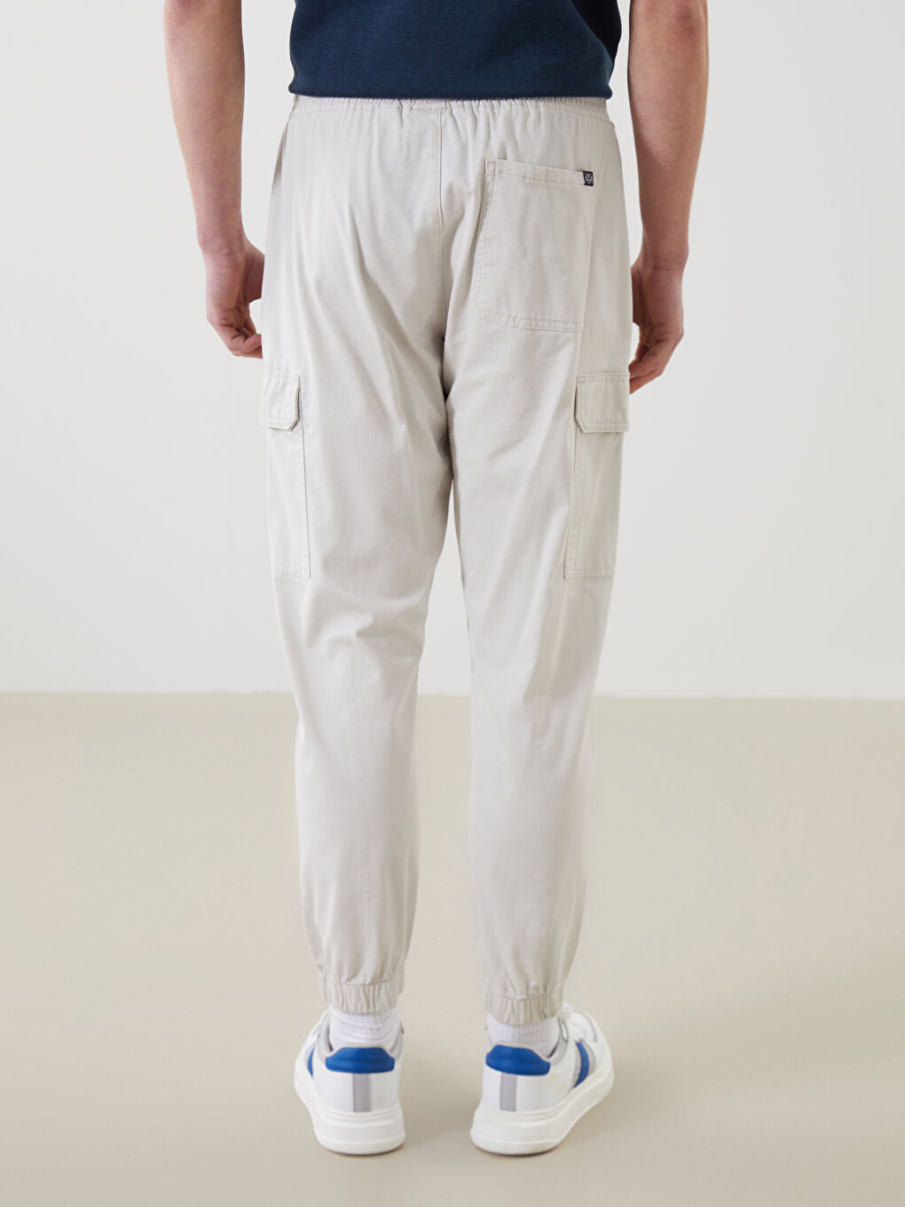 Standard Fit Gabardine Men's Jogger Trousers -S53178Z8-R7Z