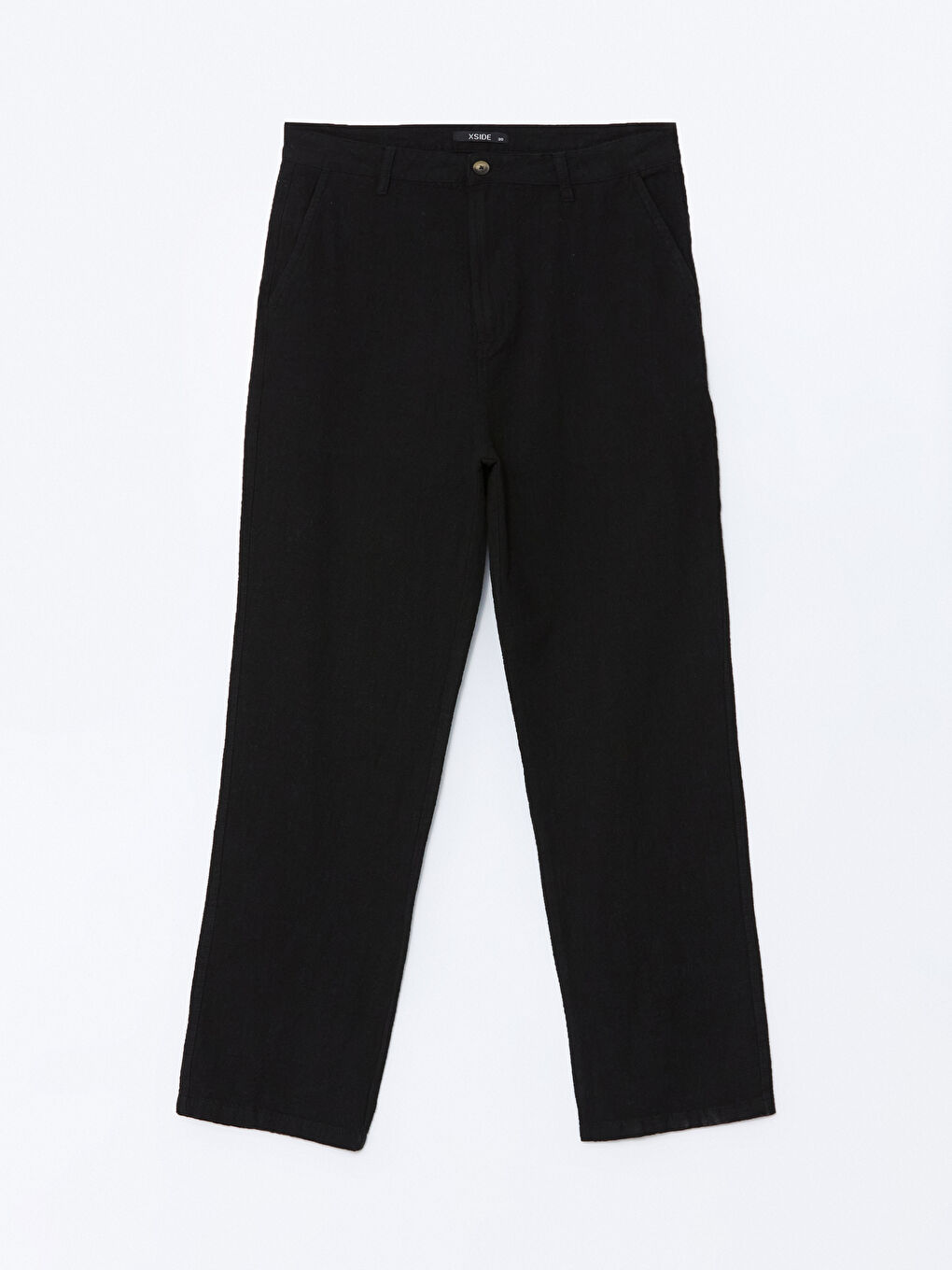 Relaxed Fit Linen Look Men's Trousers -S53184Z8-RQL