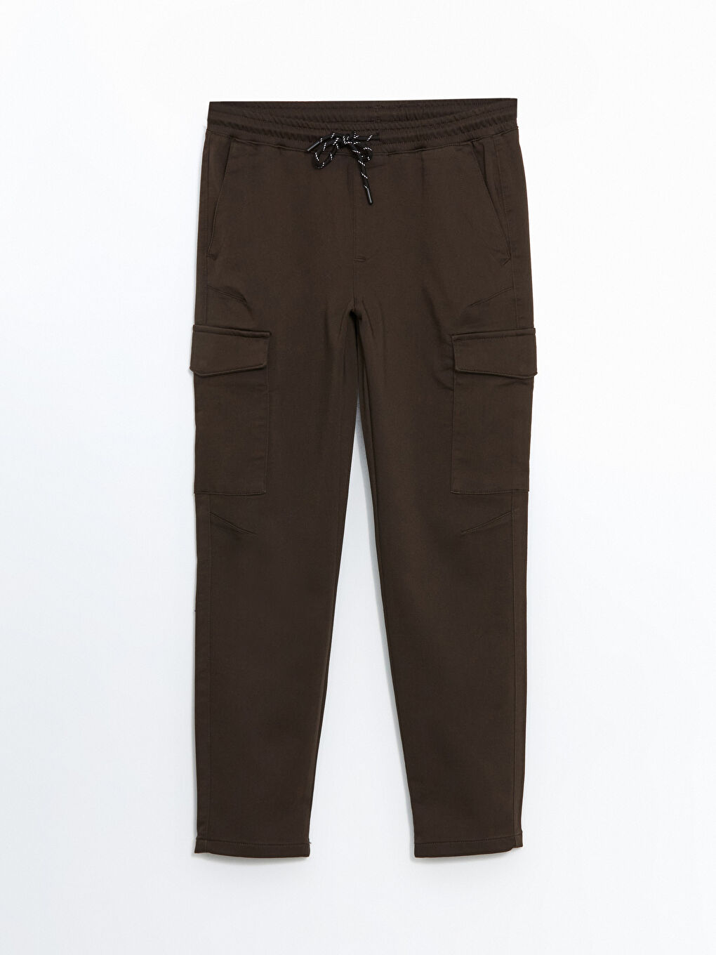 Kahverengi Slim Fit Erkek Kargo Pantolon-4