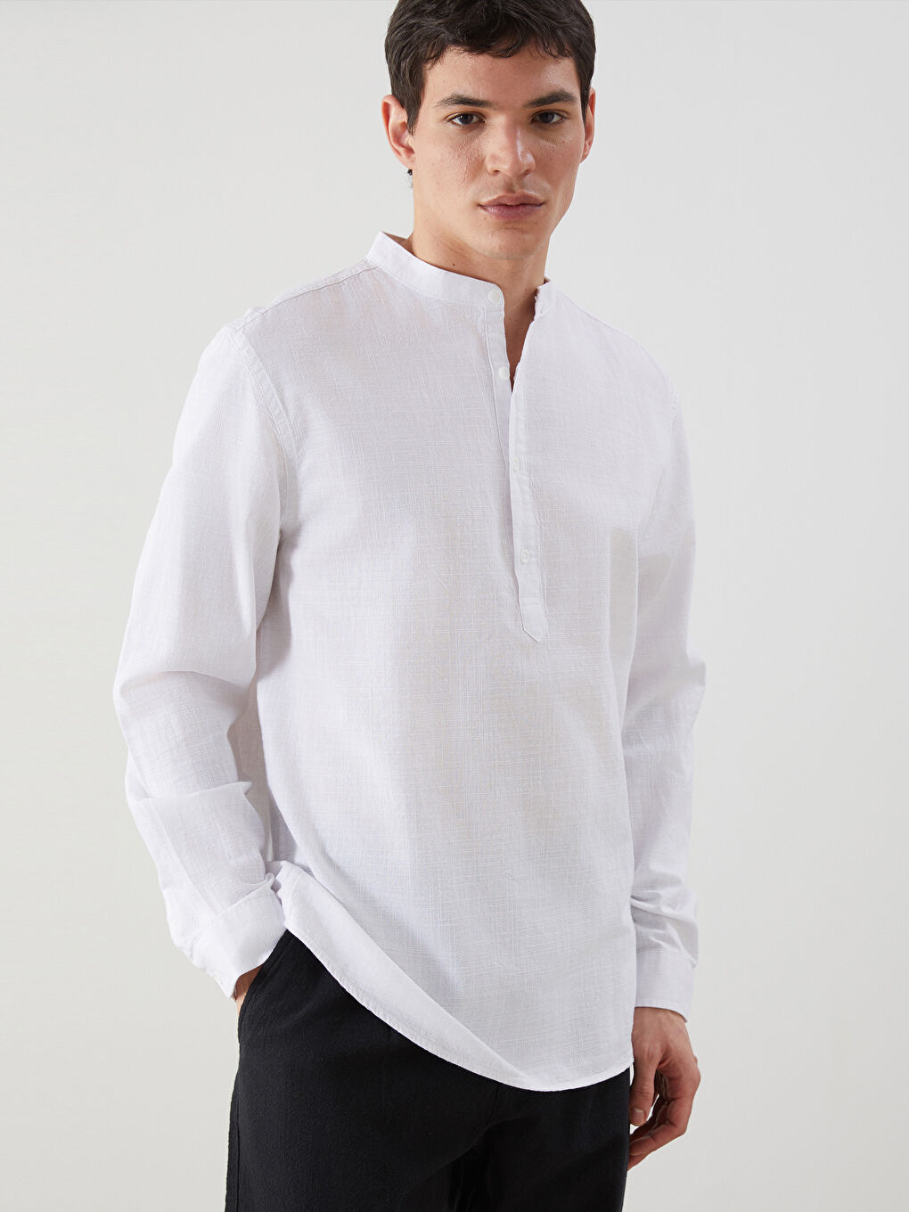 Regular Fit Poplin Buttoned Men's Shirt -S53232Z8-Q6K