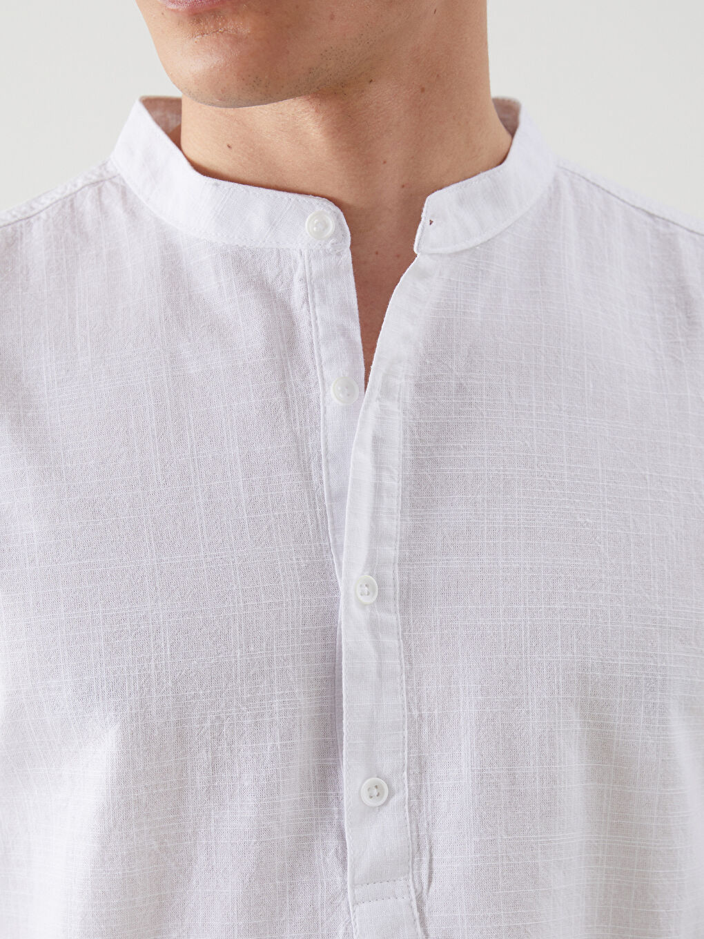 Regular Fit Poplin Buttoned Men's Shirt -S53232Z8-Q6K