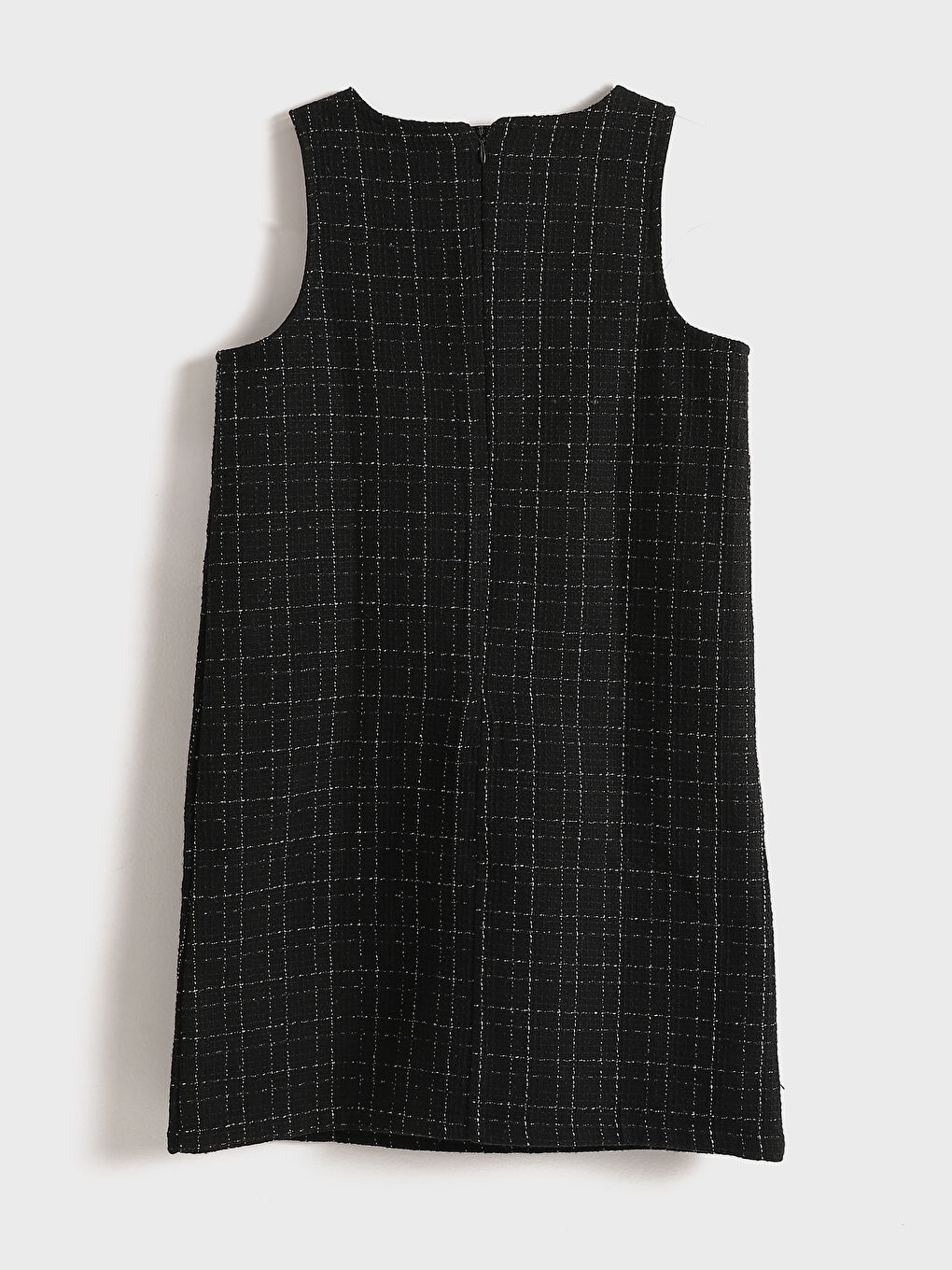 Crew Neck Girls' Tweed Dress -S53323Z4-LKX