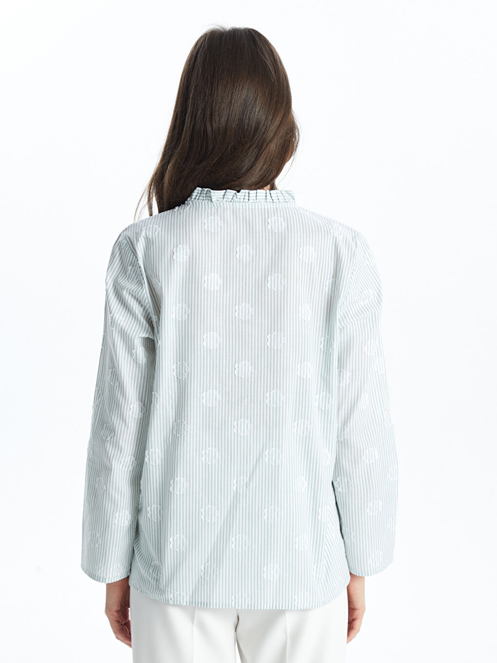 Regular Fit Women's Shirt with Ruching -S53331Z8-LFN