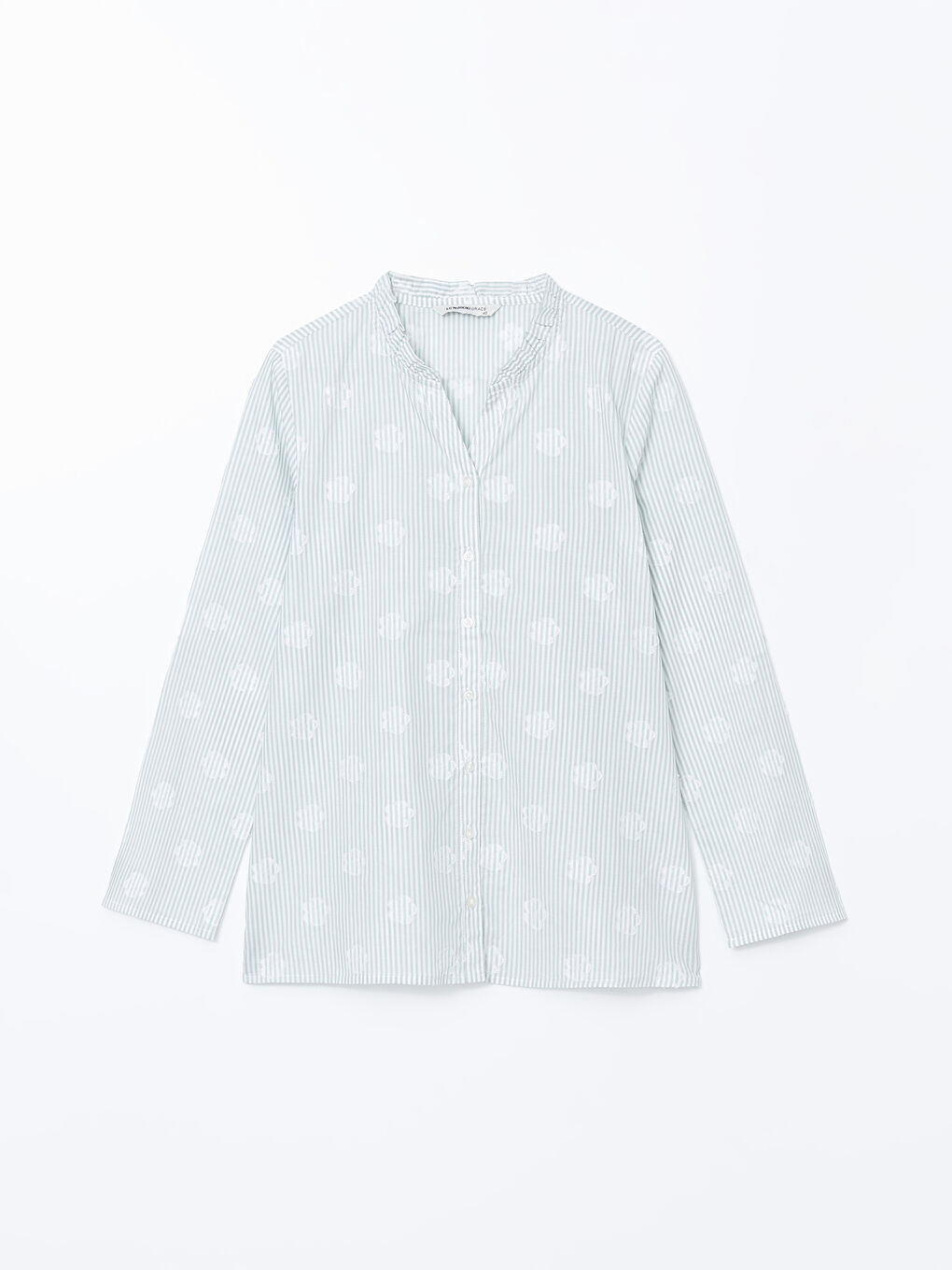 Regular Fit Women's Shirt with Ruching -S53331Z8-LFN